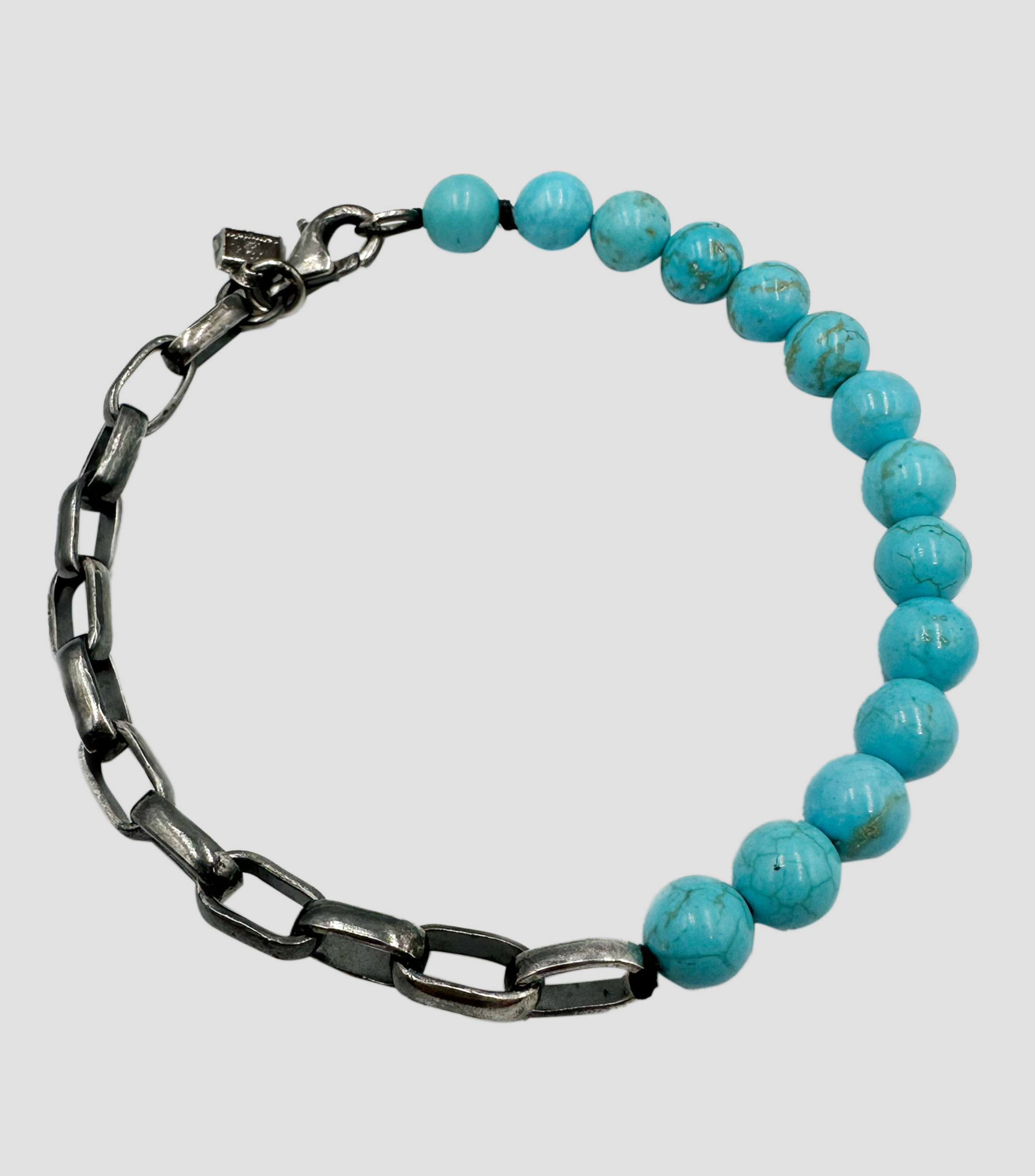 Pulsera en plata .925 con turquesa Hombre