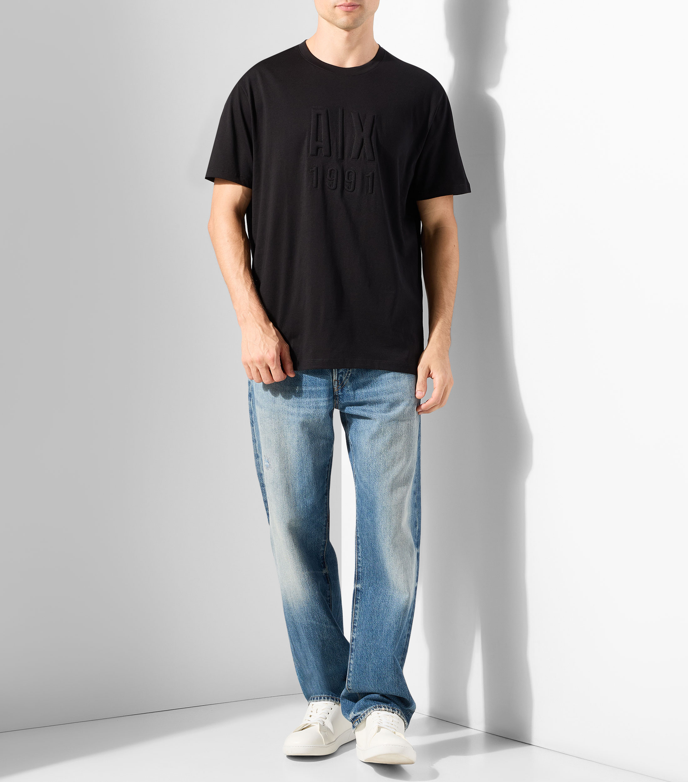 Playera cuello redondo manga corta lisa Hombre