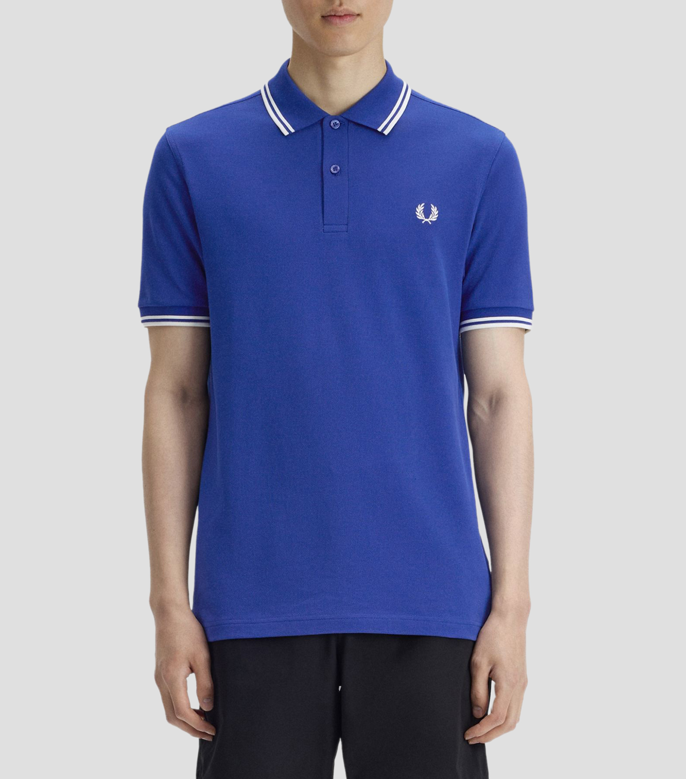 Playera tipo polo manga corta lisa Hombre
