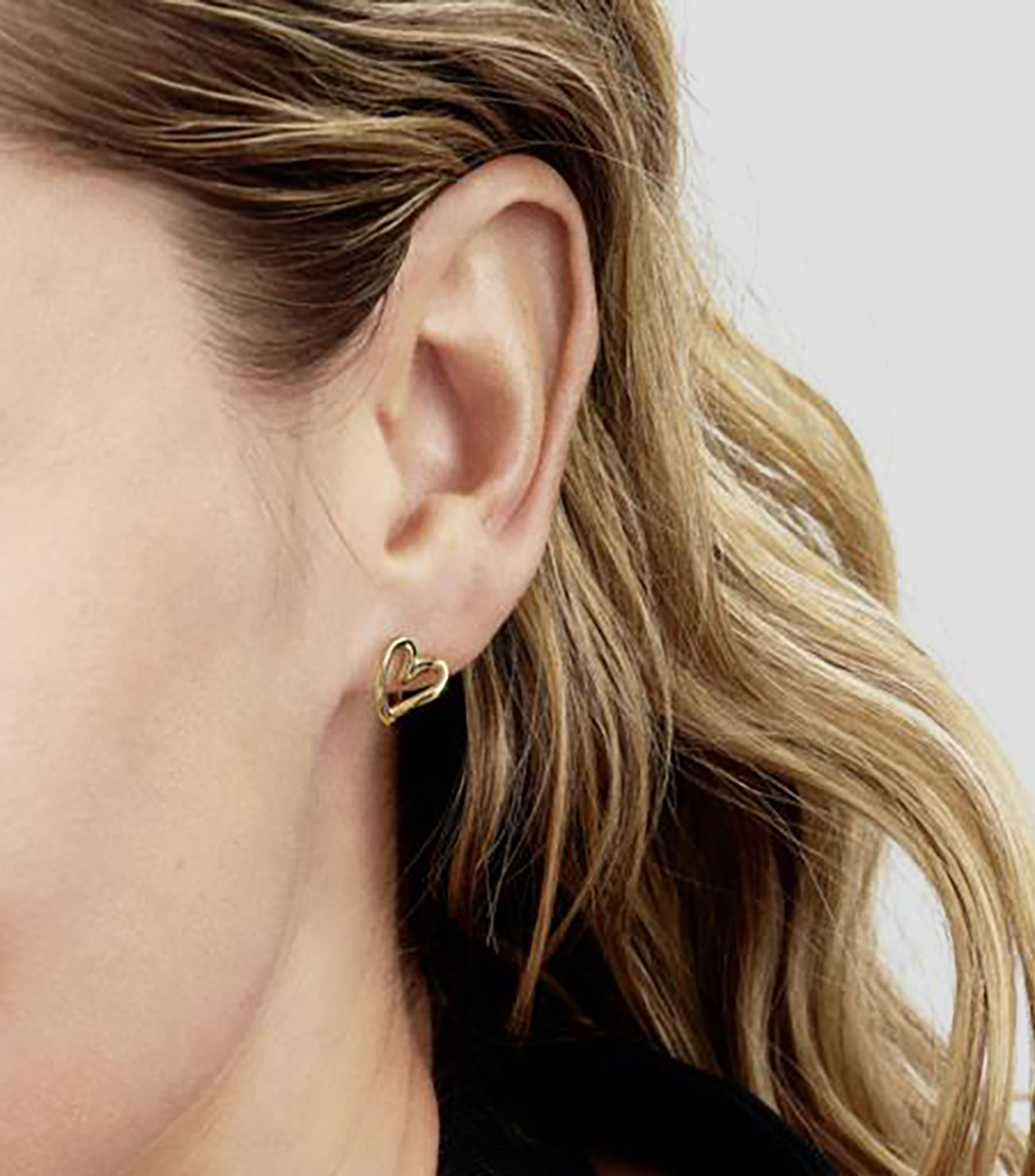 Aretes en plata Heart Mujer