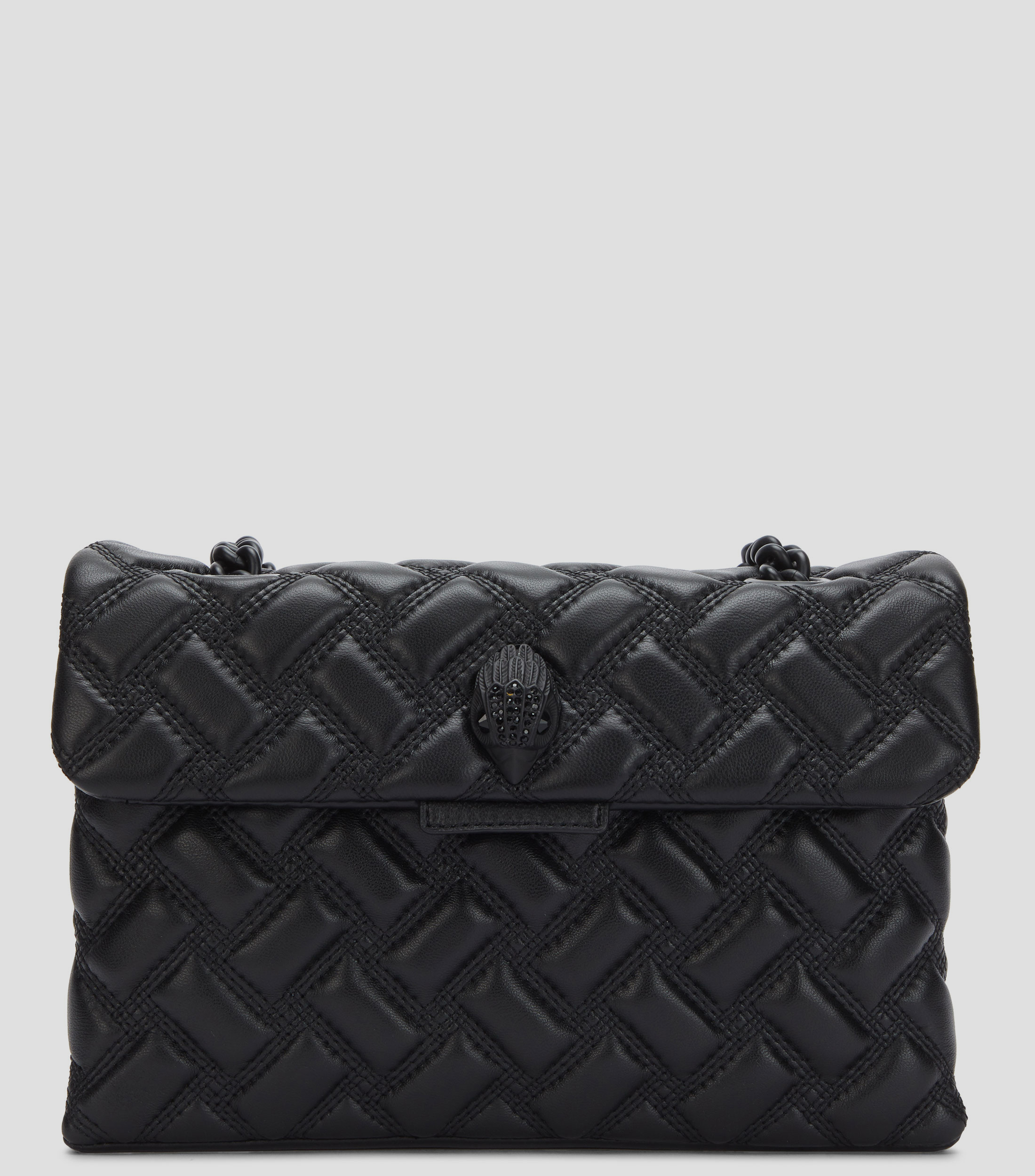 Bolsa tote negro en piel Kensington capitonada Mujer