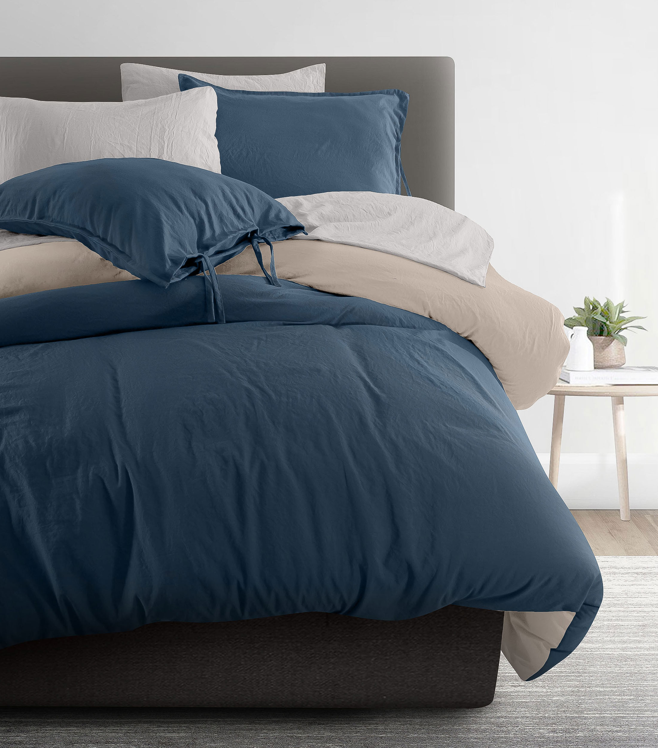 Juego de Funda para Duvet Matrimonial Linette Azul