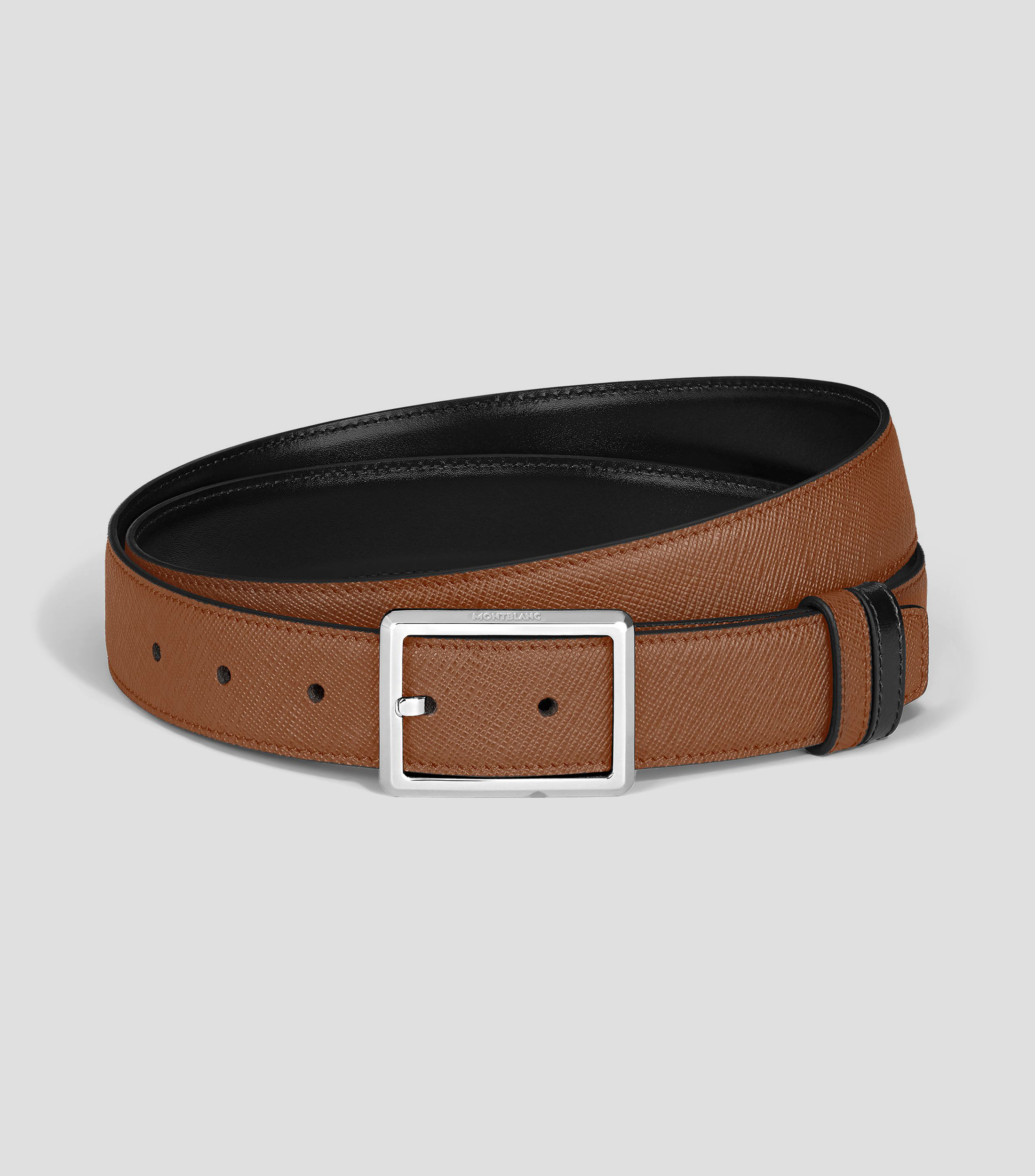 Cinturón reversible rectangular Hombre