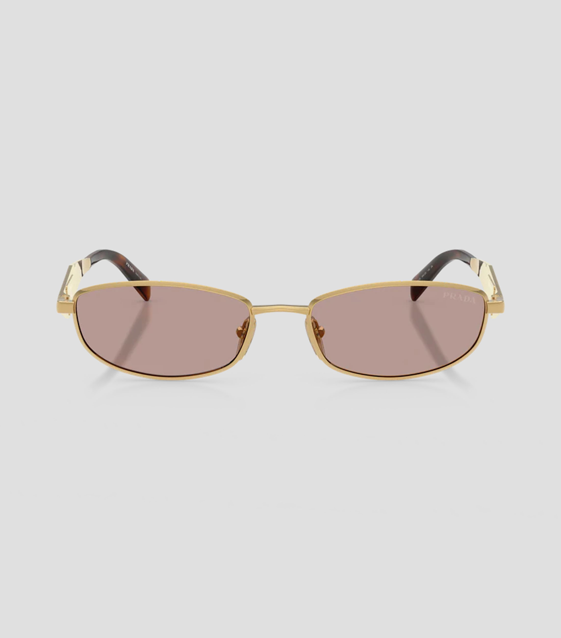 Lentes de sol ovalados dorado Mujer