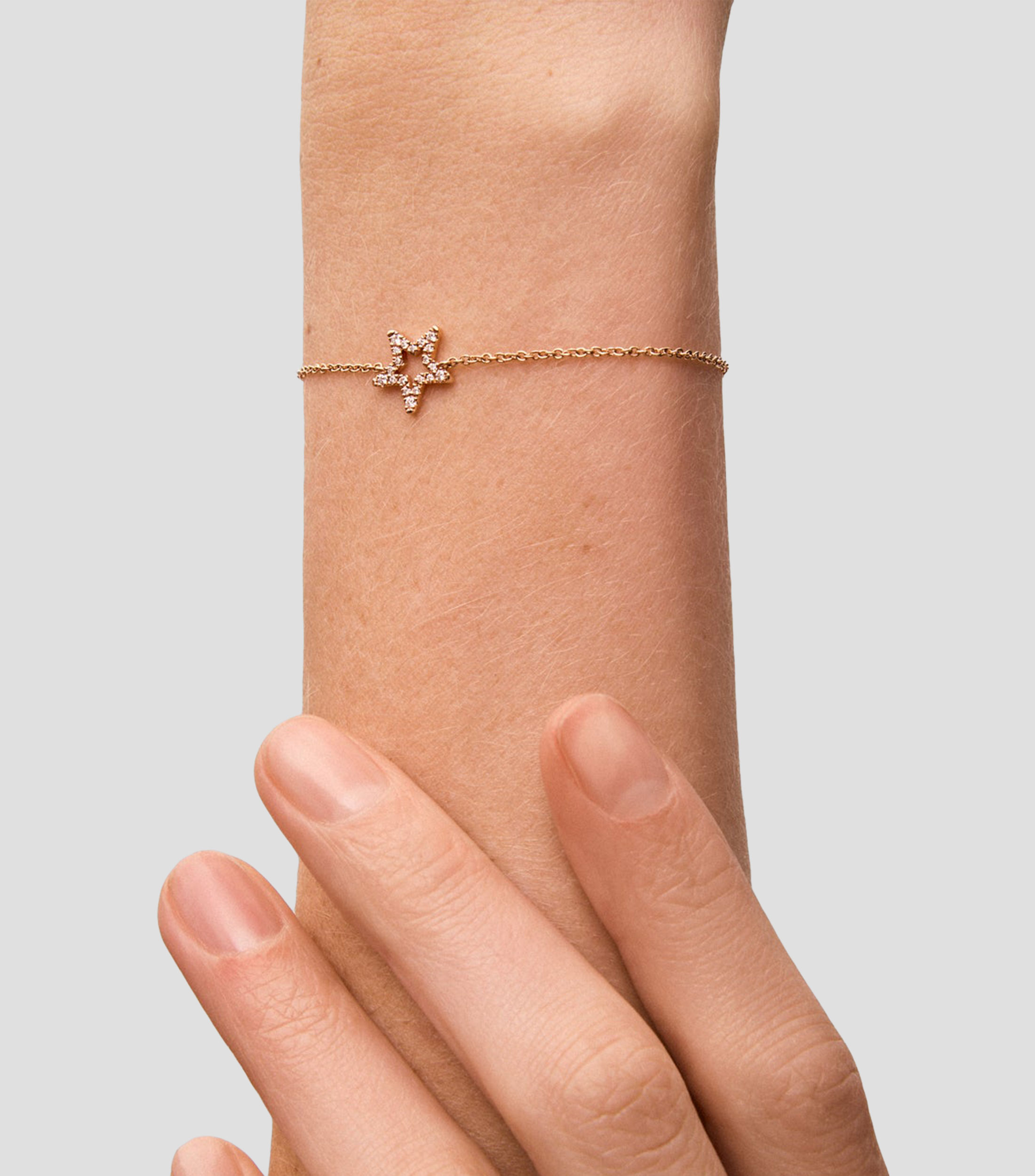 Pulsera en oro rosa de 18 kilates con diamantes Idalia Mujer
