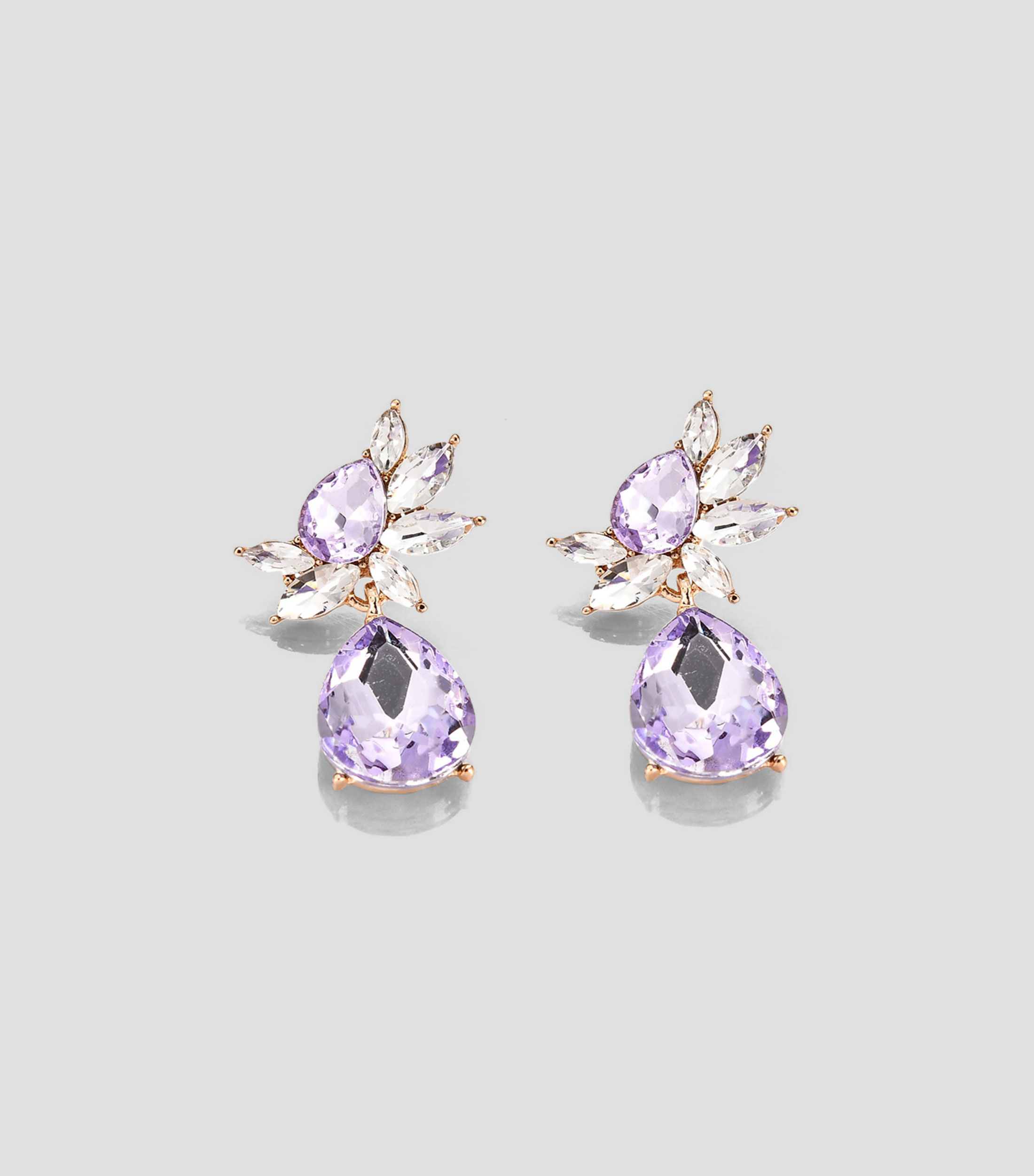 Aretes con cristal Mujer