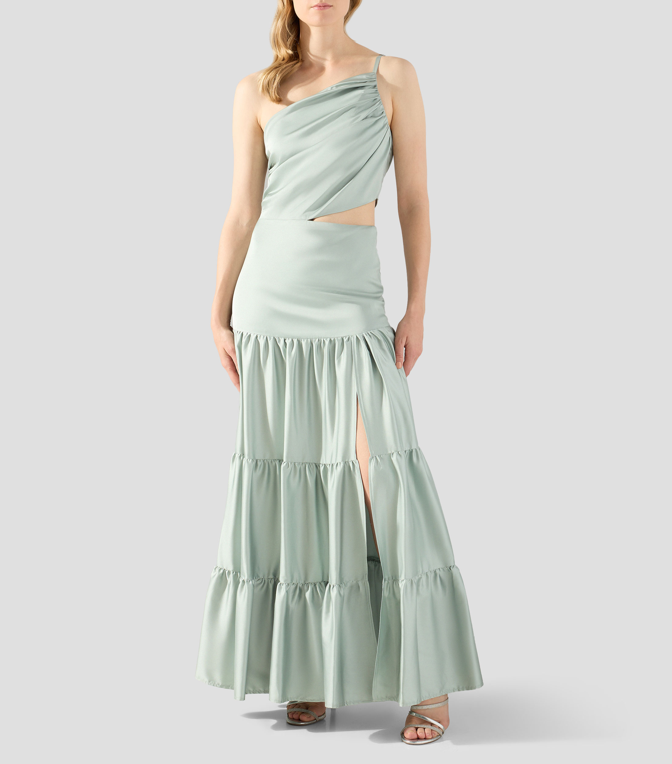 Vestido de fiesta largo liso Mujer