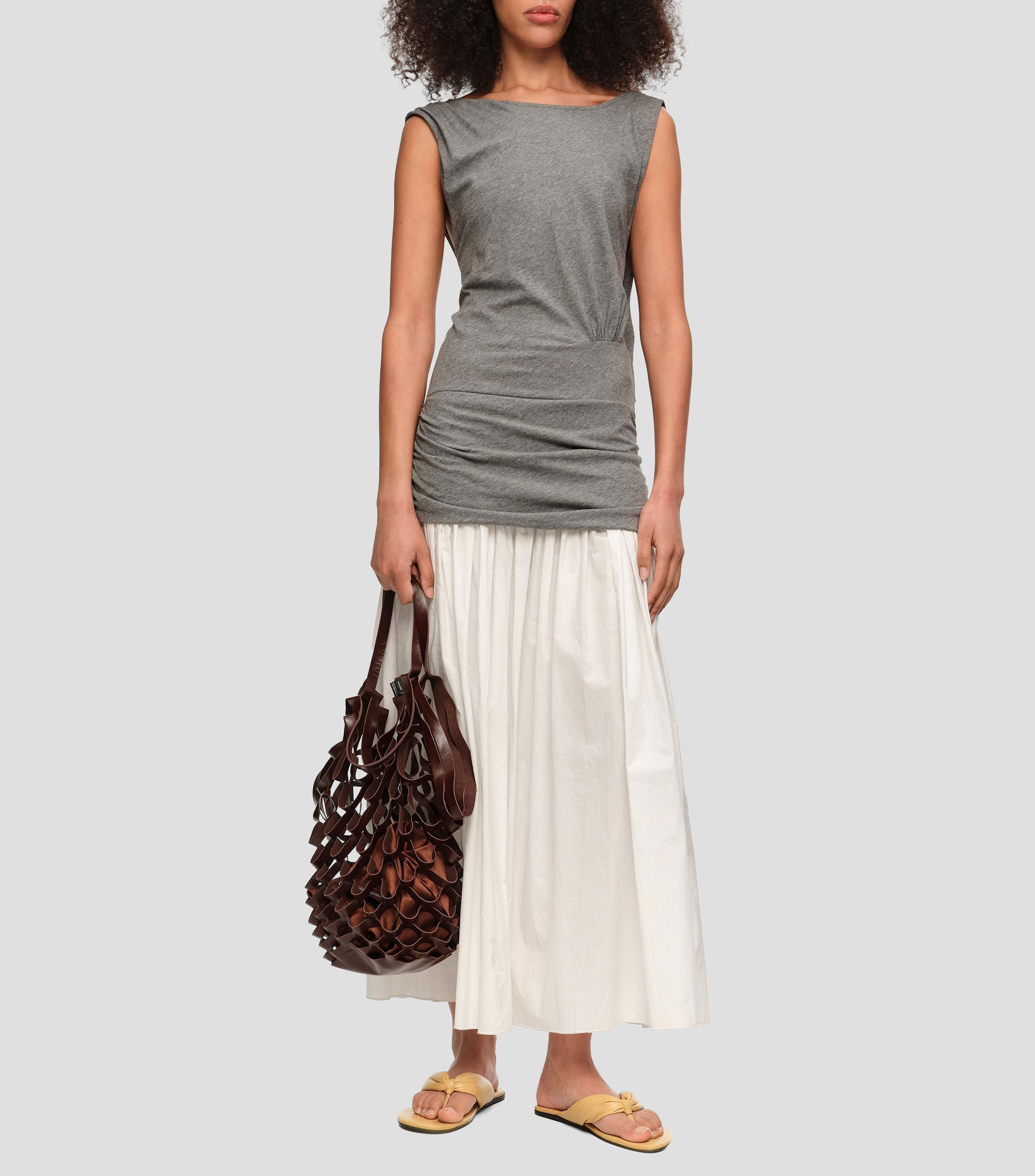 Vestido bimateria sisa Mujer