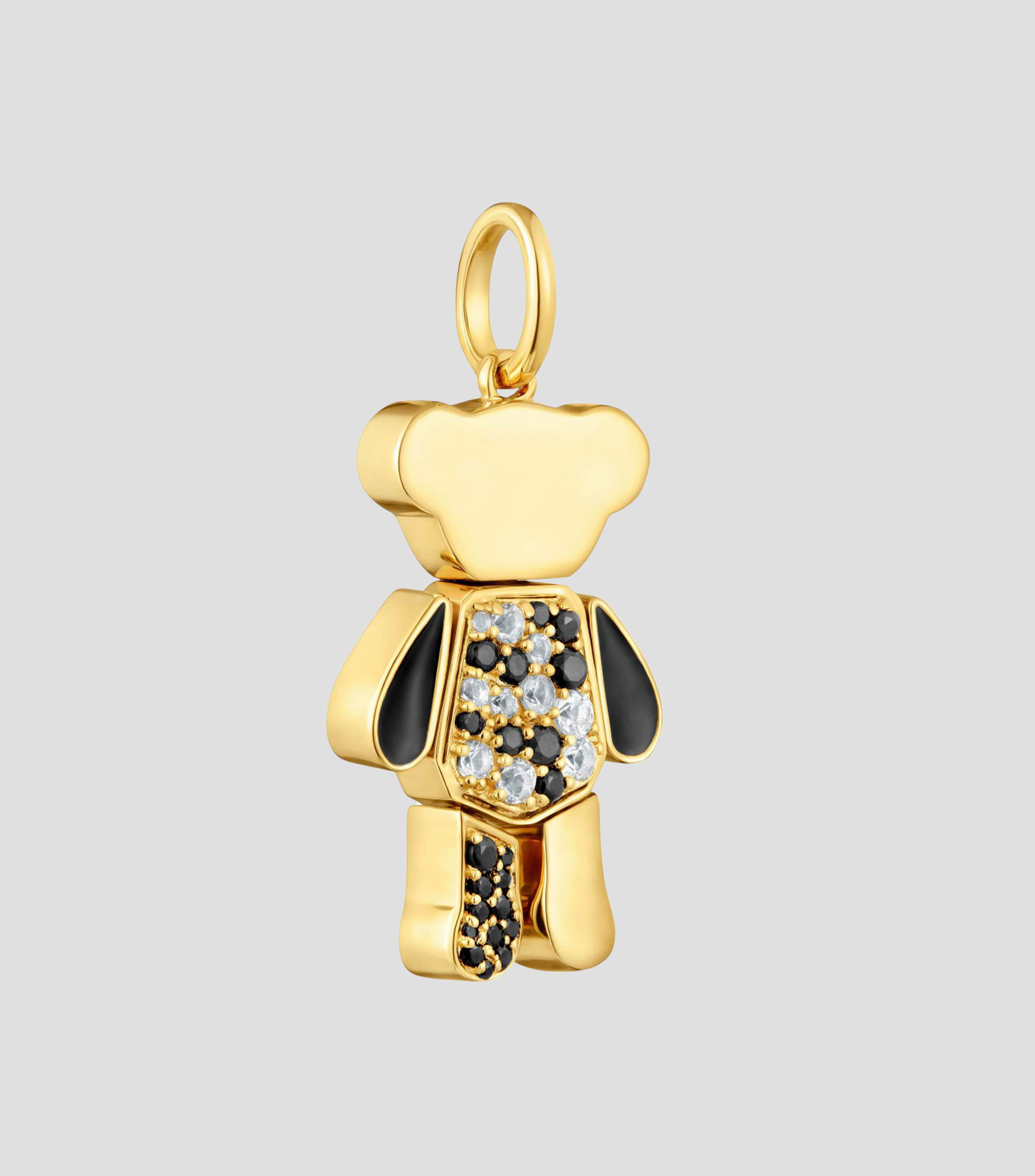 Dije en plata Teddy Bear con incrustación de espinela y topacio Mujer