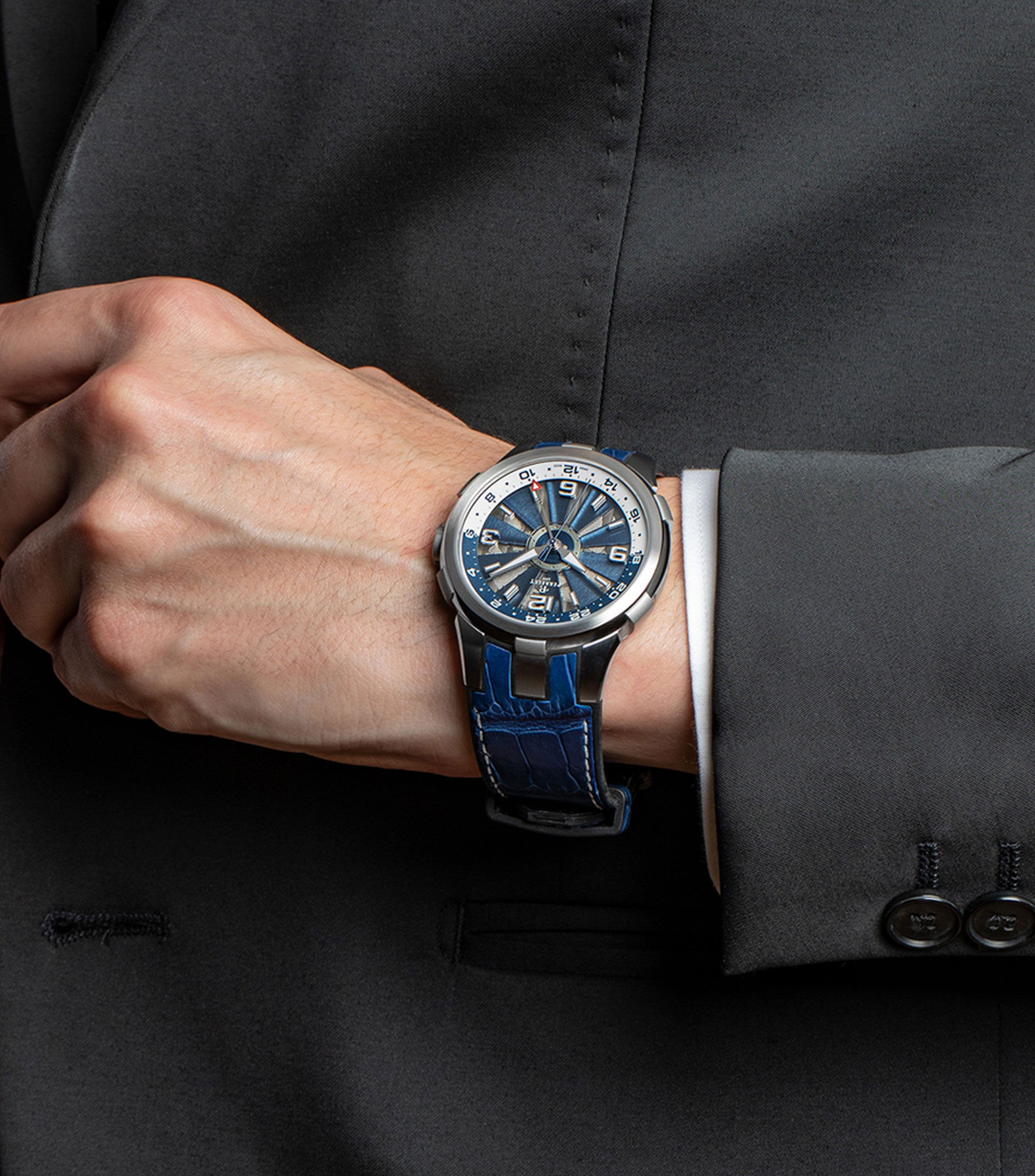 Reloj para Hombre Turbine GMT Bleu casual plateado, azul