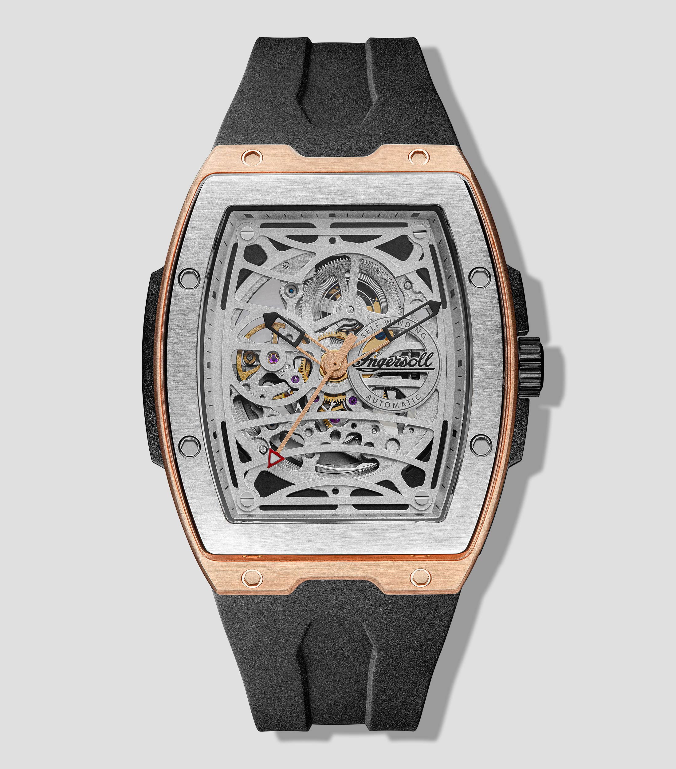 Reloj para Hombre The Challenger Casual, Negro y Oro Rosa