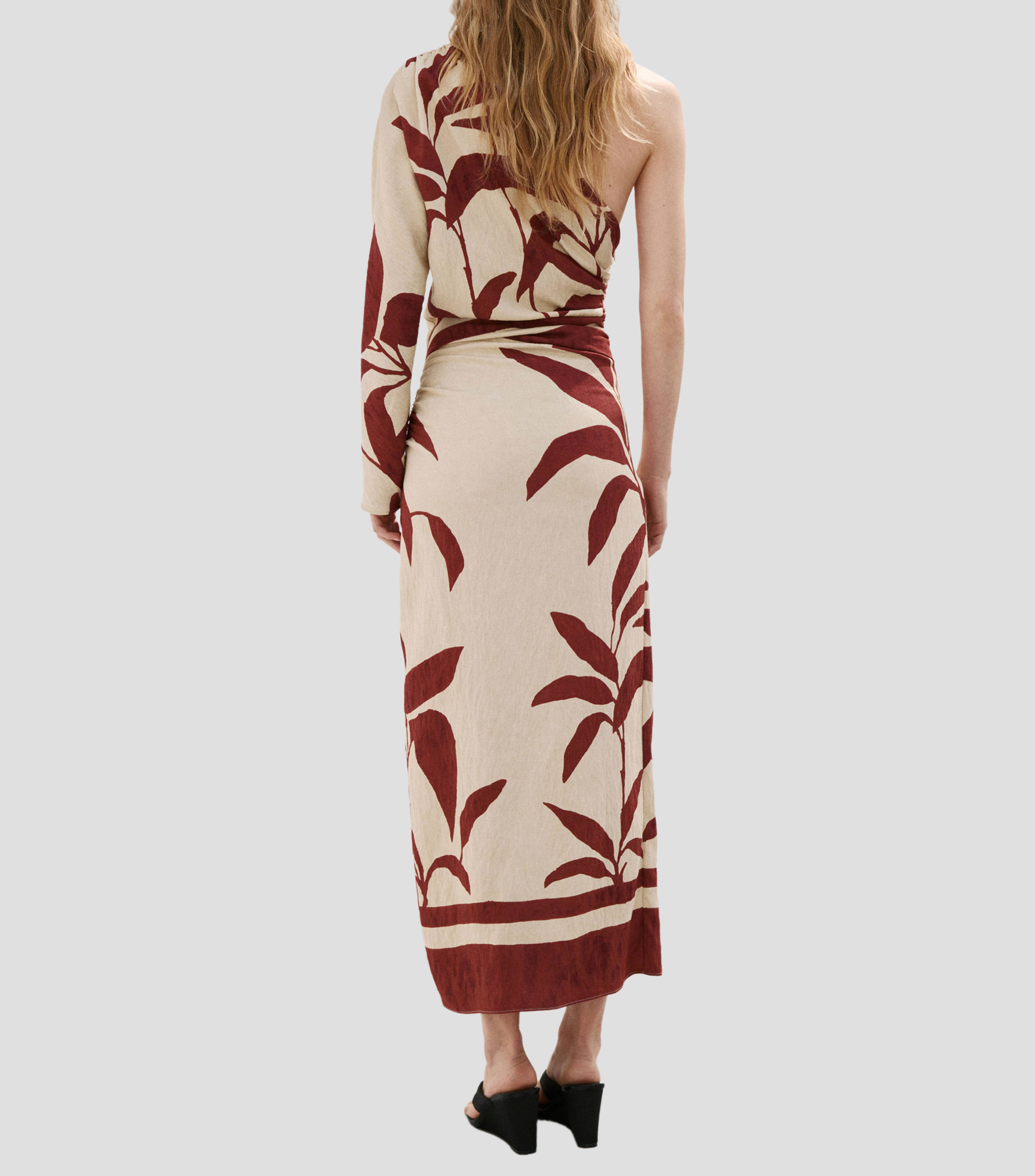 Vestido midi estampado Mujer