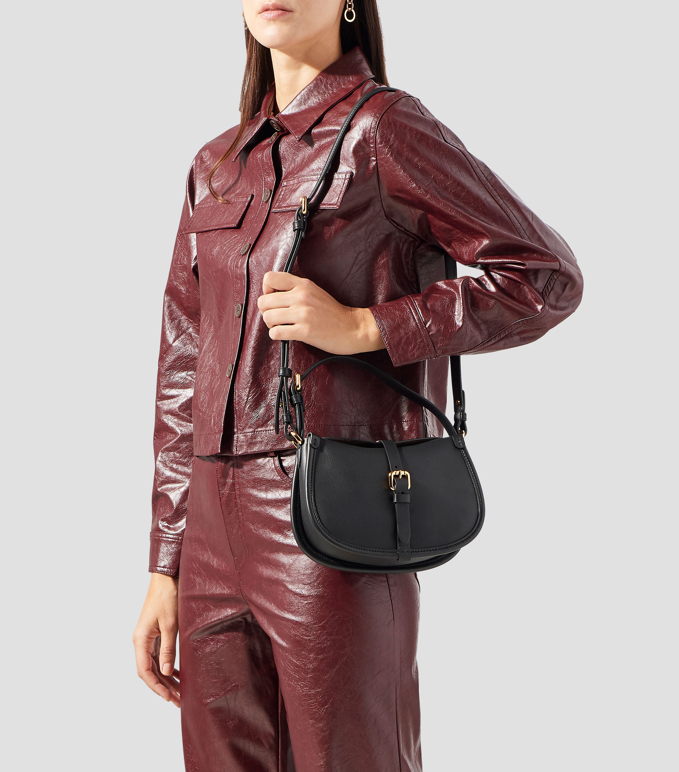Bolsa Crossbody en piel vacuna Pony lisa Mujer