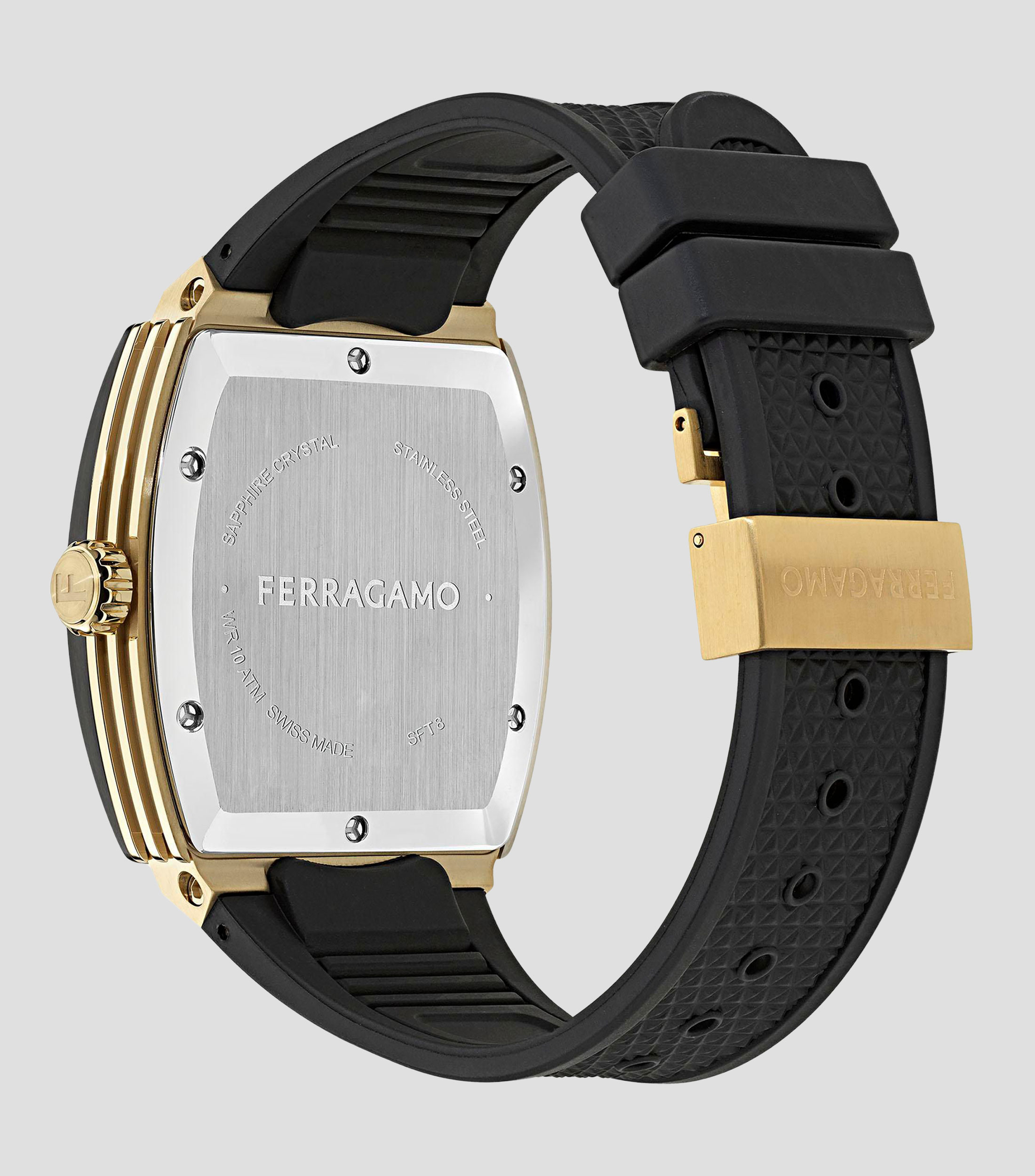Reloj para Hombre Ferragamo F-80 Tonneau champ negro
