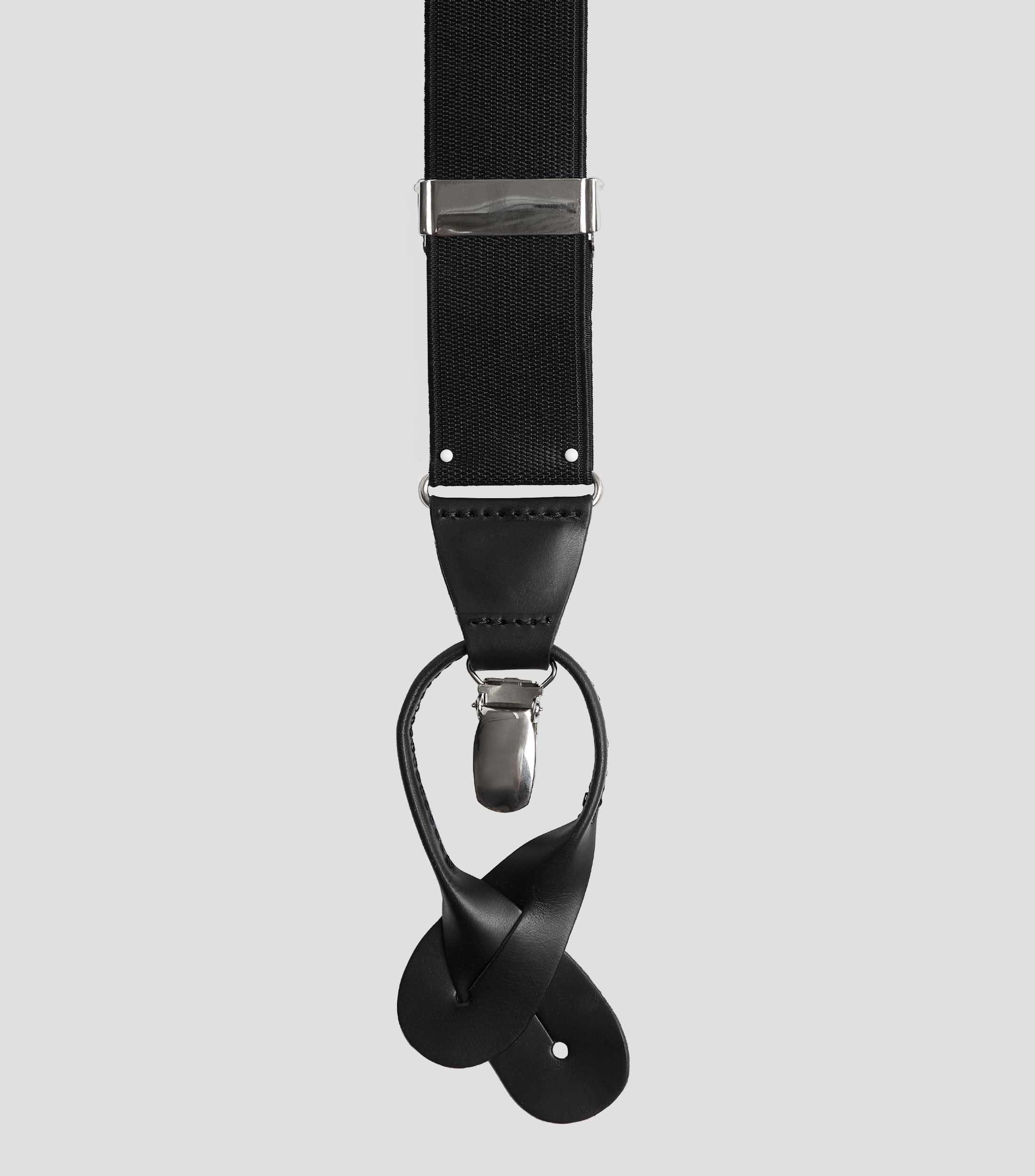 Tirantes en textil negro Hombre
