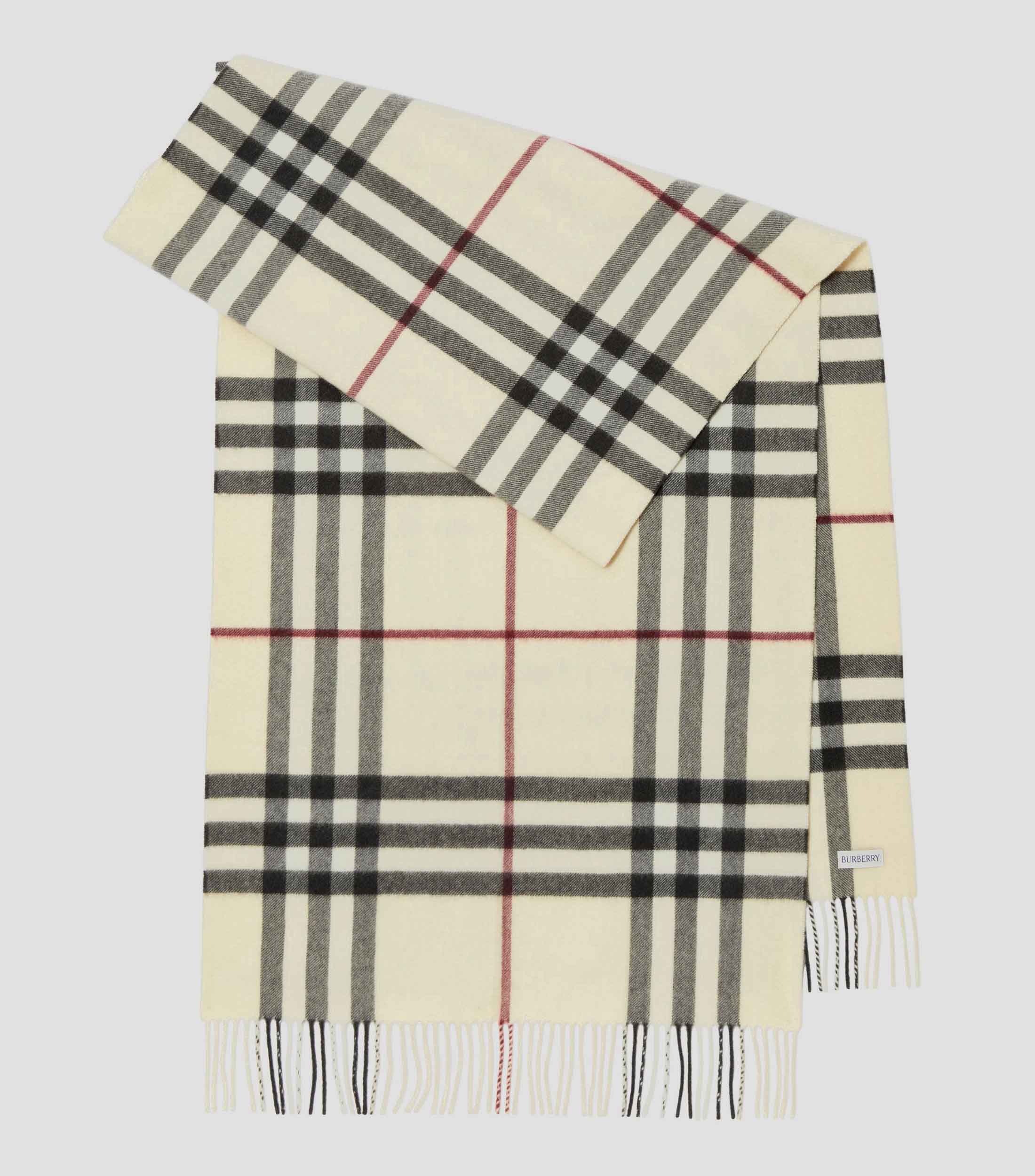 Bufanda beige de cuadros Unisex