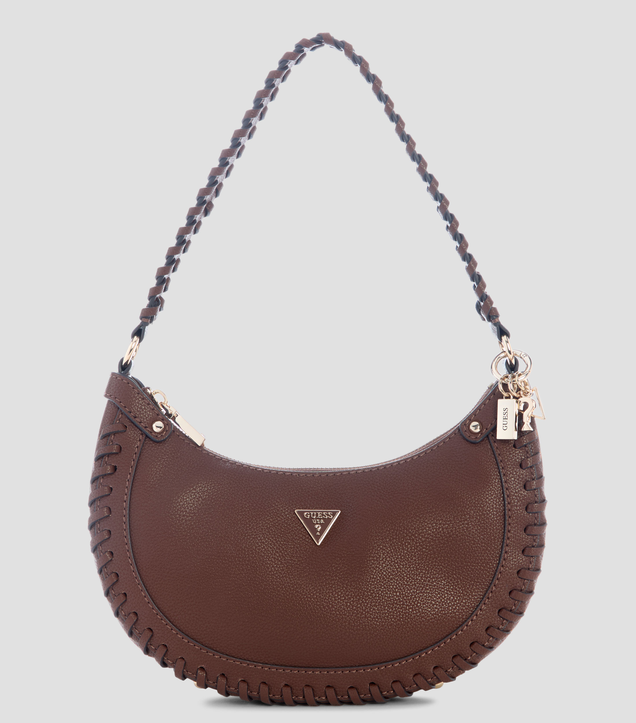 Bolsa shoulder lisa con detalle texturizado Mujer