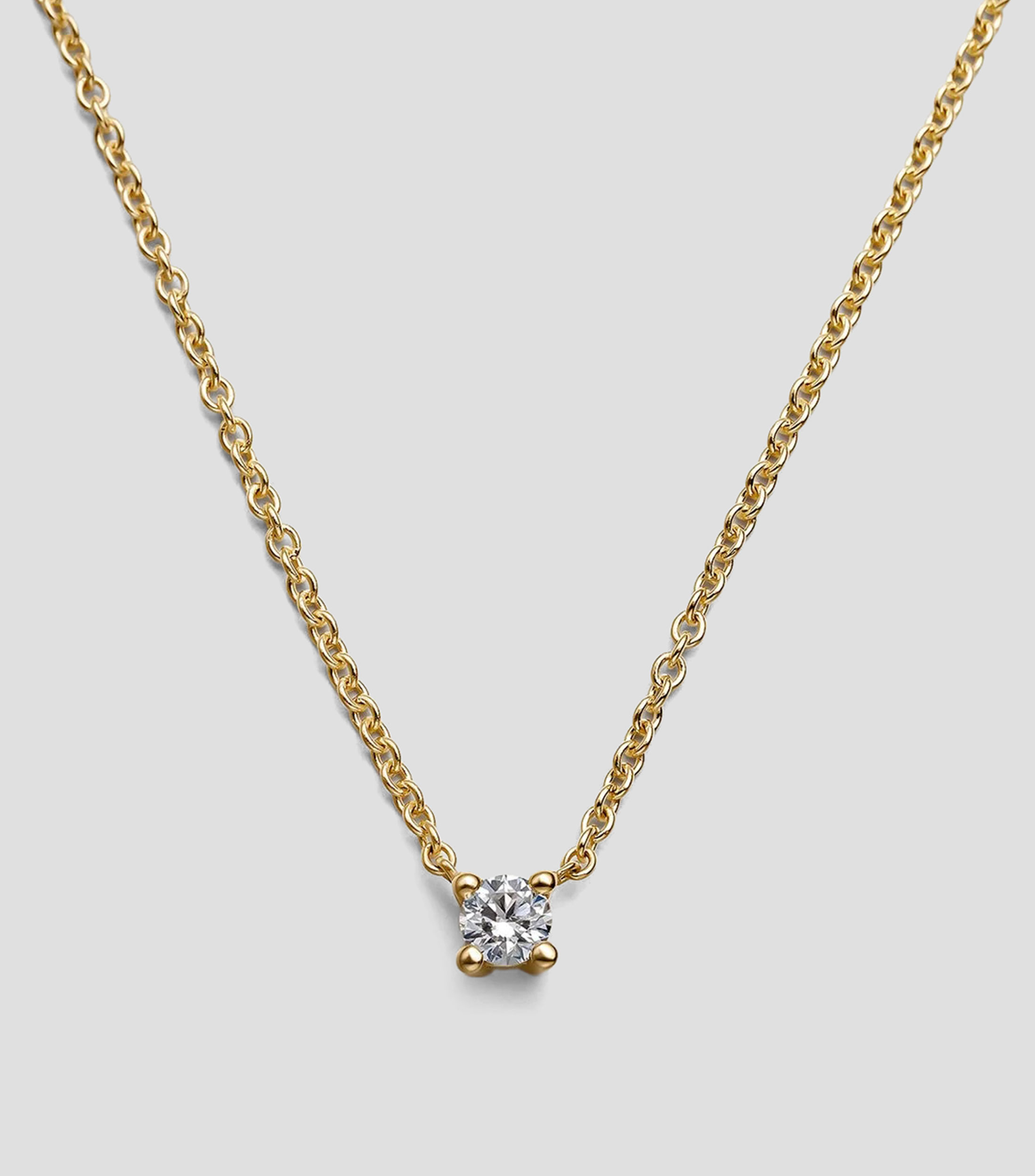 Colgante en oro amarillo de 18 kilates con diamante Mujer