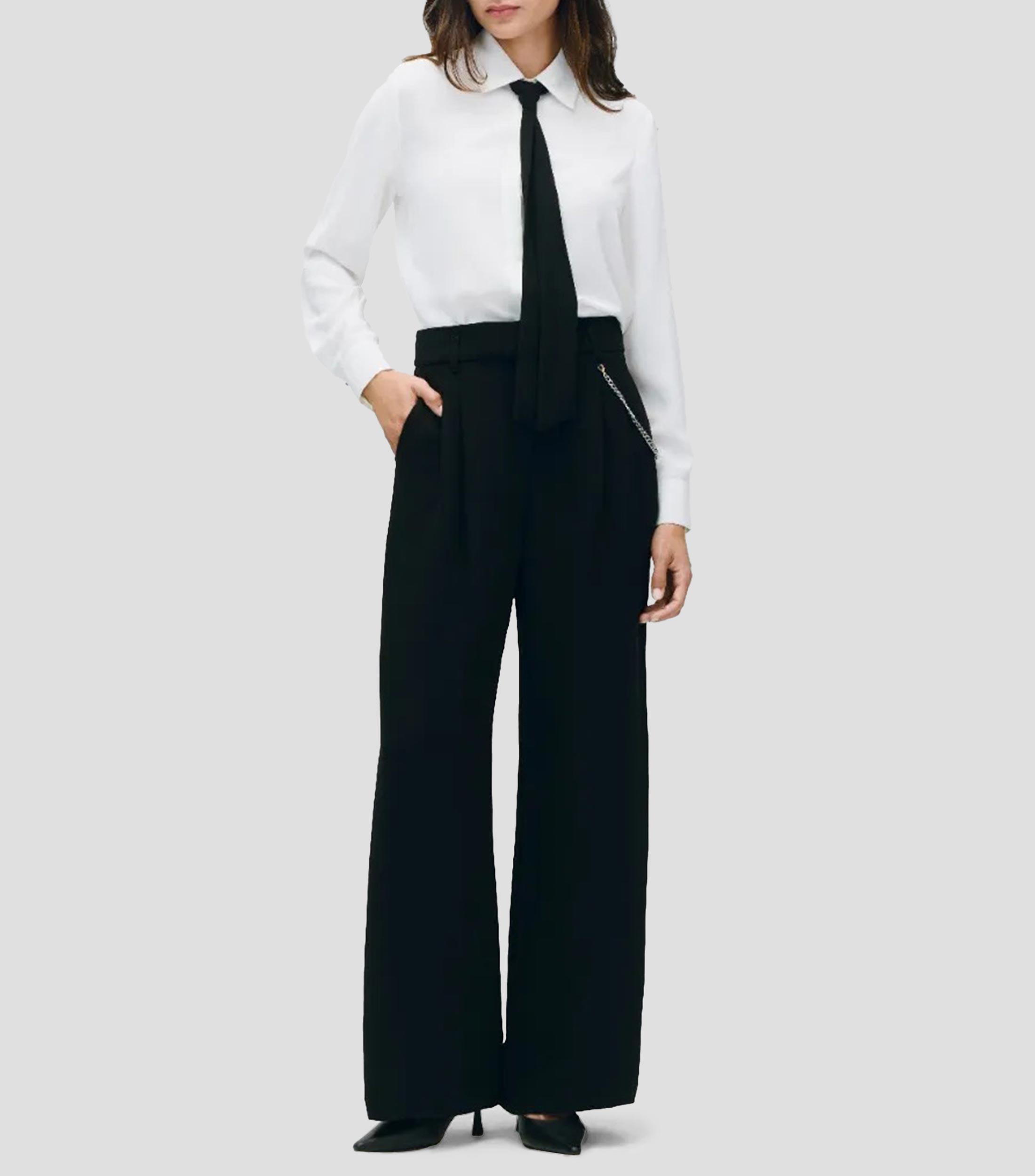 Blusa lisa manga larga Mujer
