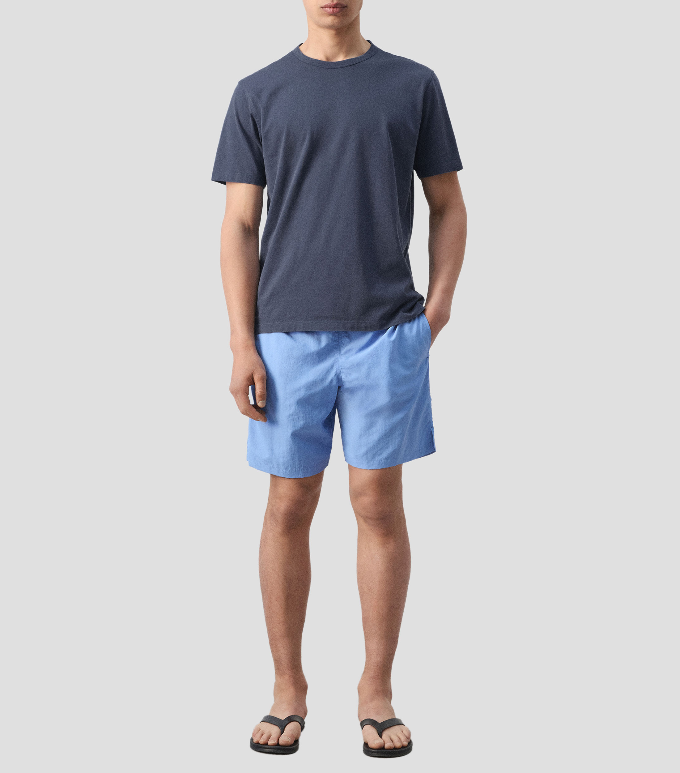 Playera cuello redondo manga corta lisa Hombre