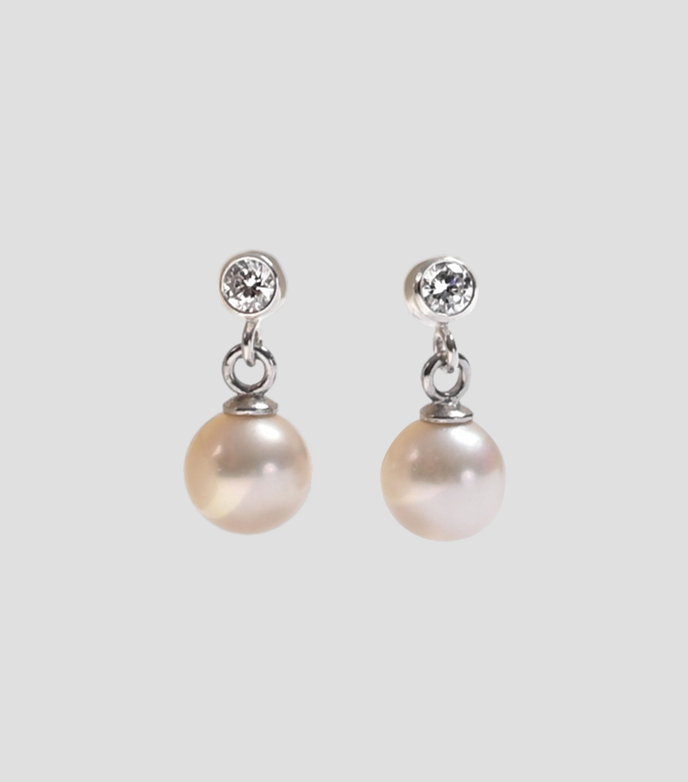 Aretes en Plata .925 con Perlas Mujer