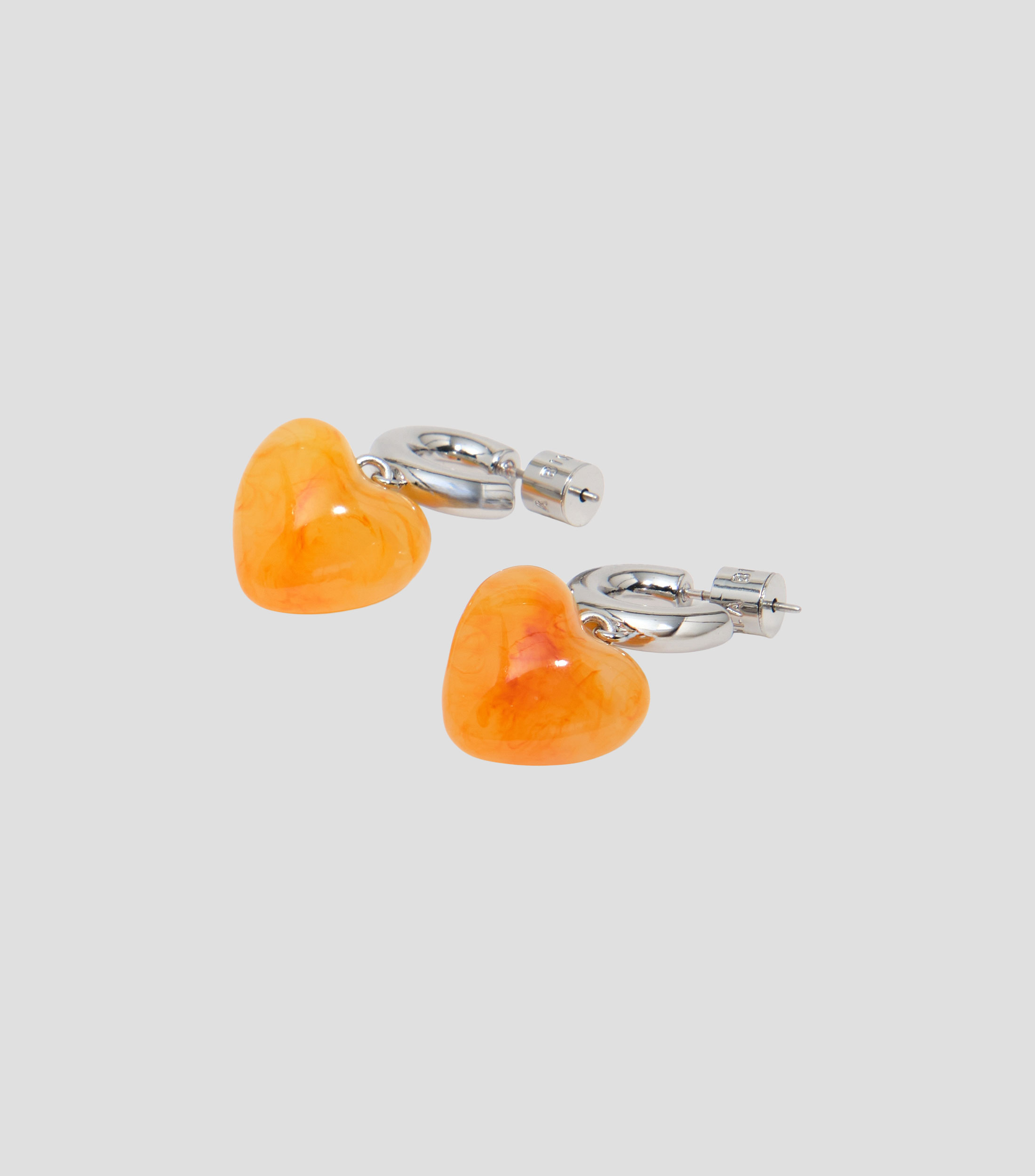 Aretes de aro con corazón Mujer