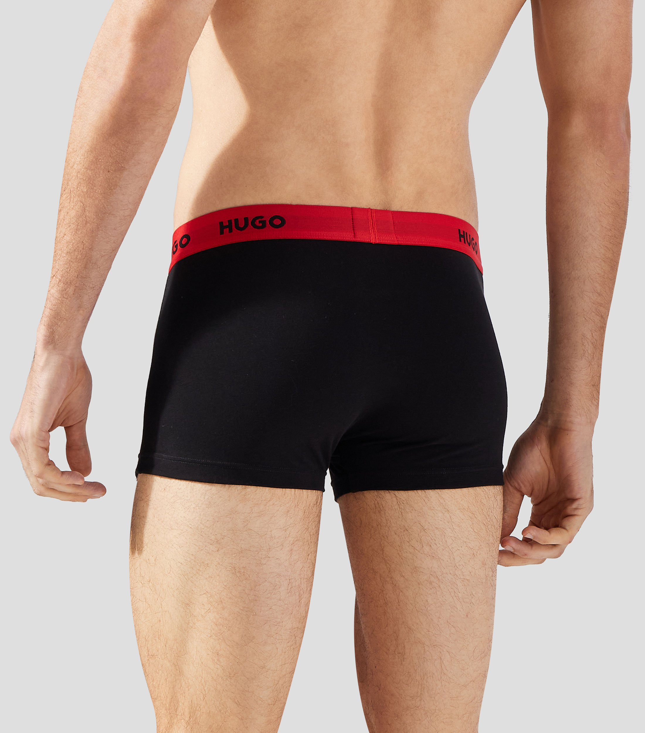 Set 3 bóxers cortos de algodón elástico Hombre