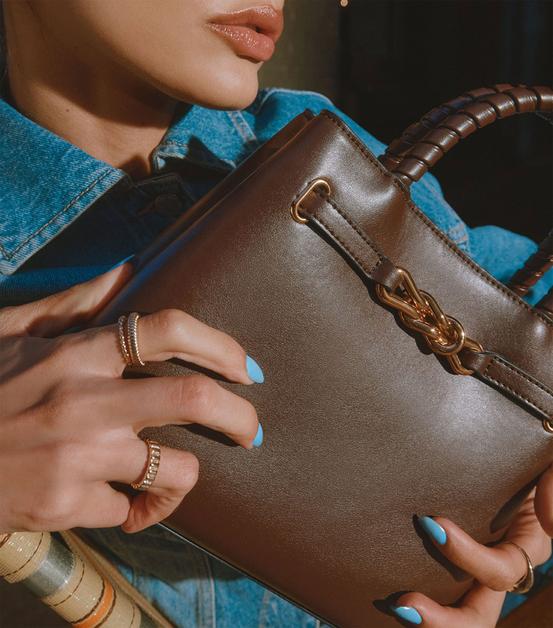 Bolsa satchel Valmira liso Mujer