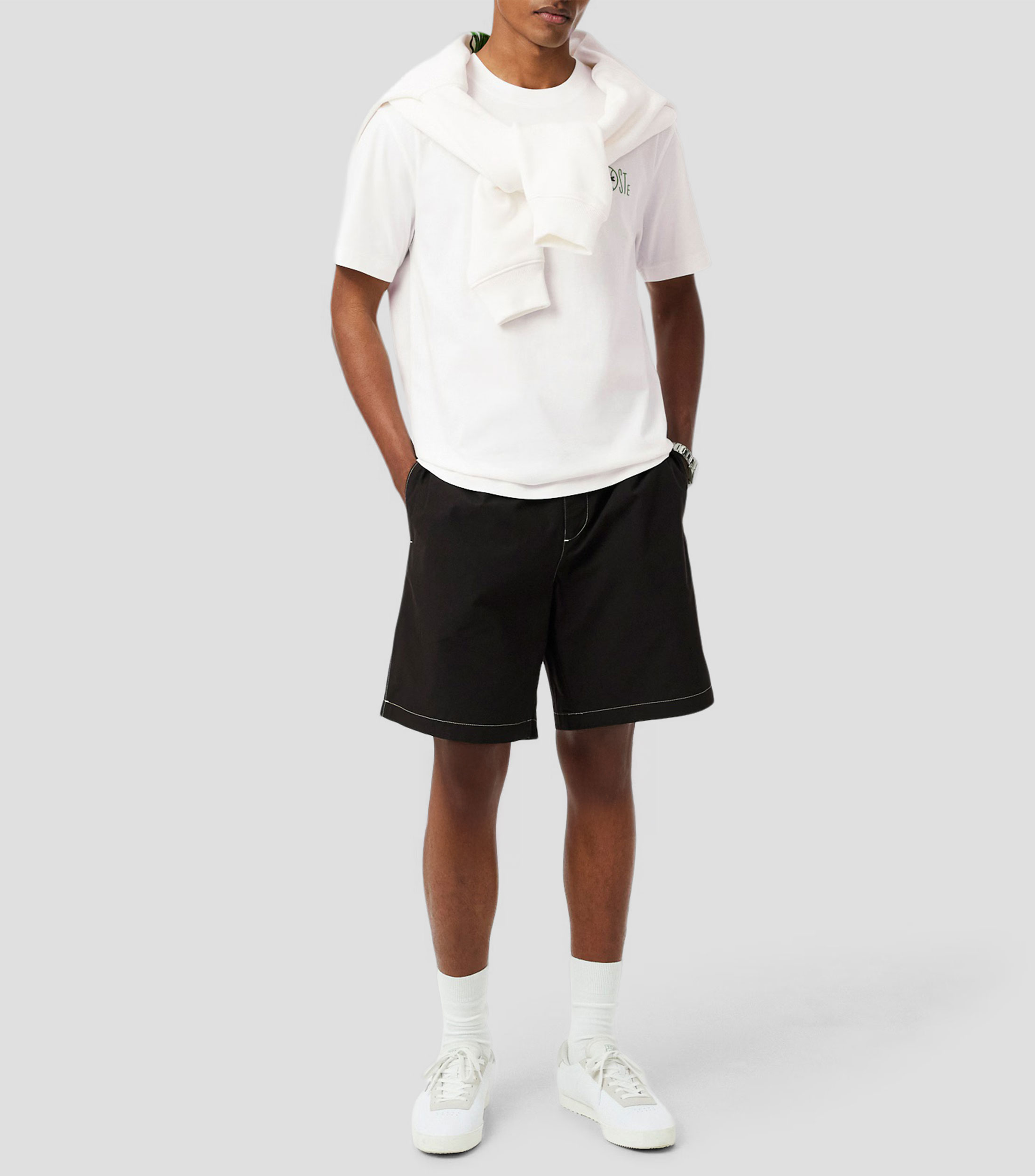 Playera cuello redondo manga corta estampada Hombre