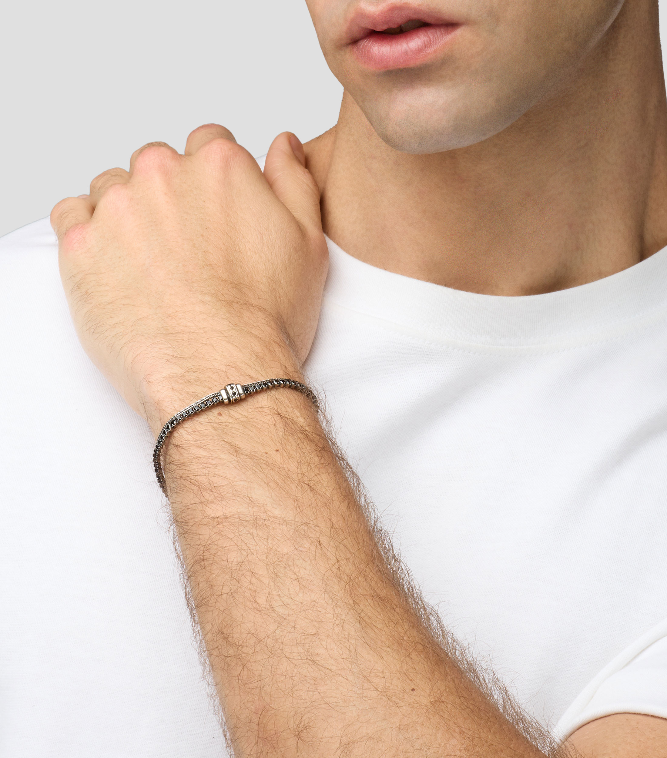 Pulsera en plata .925 con tiras Hombre