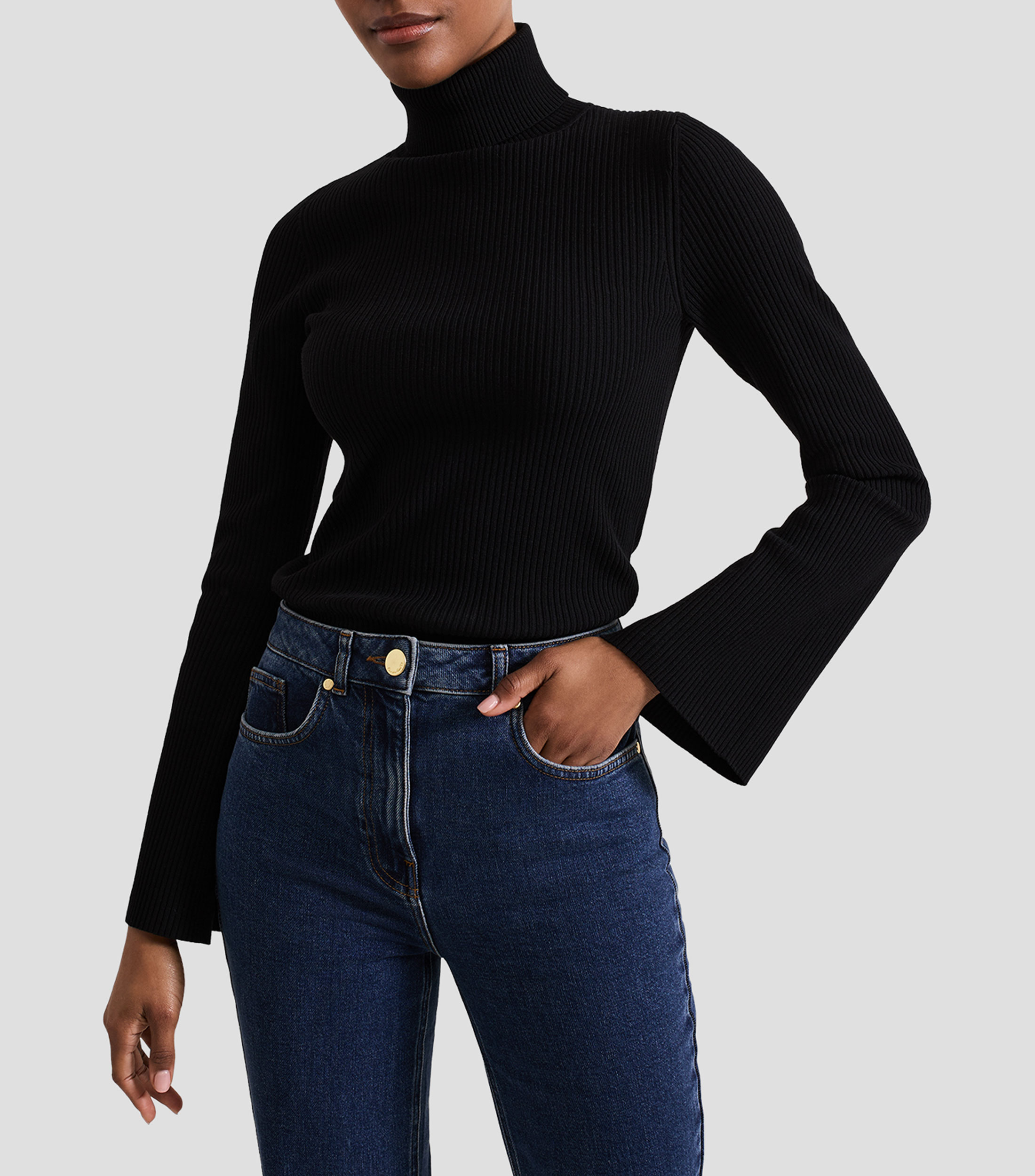 Sueter de cuello tortuga Mujer