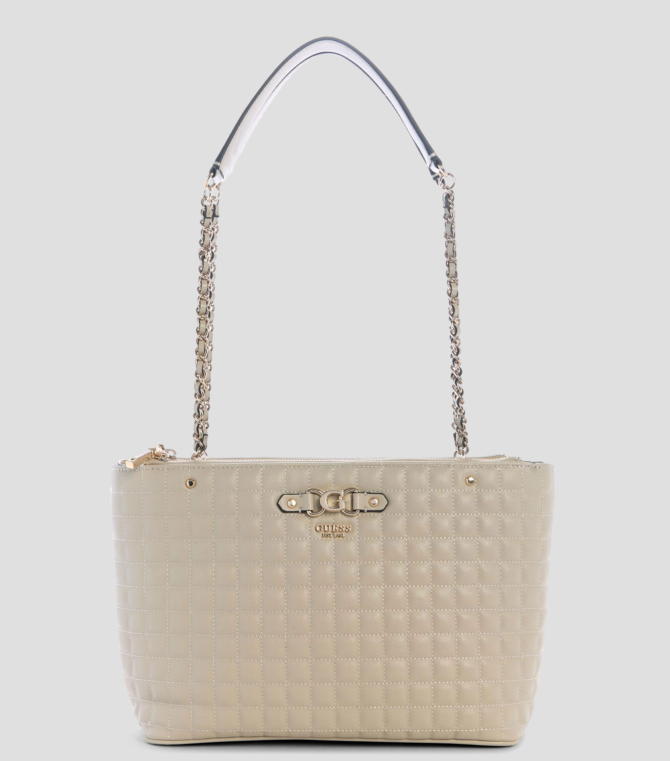 Bolsa tote beige Nadira capitonada Mujer