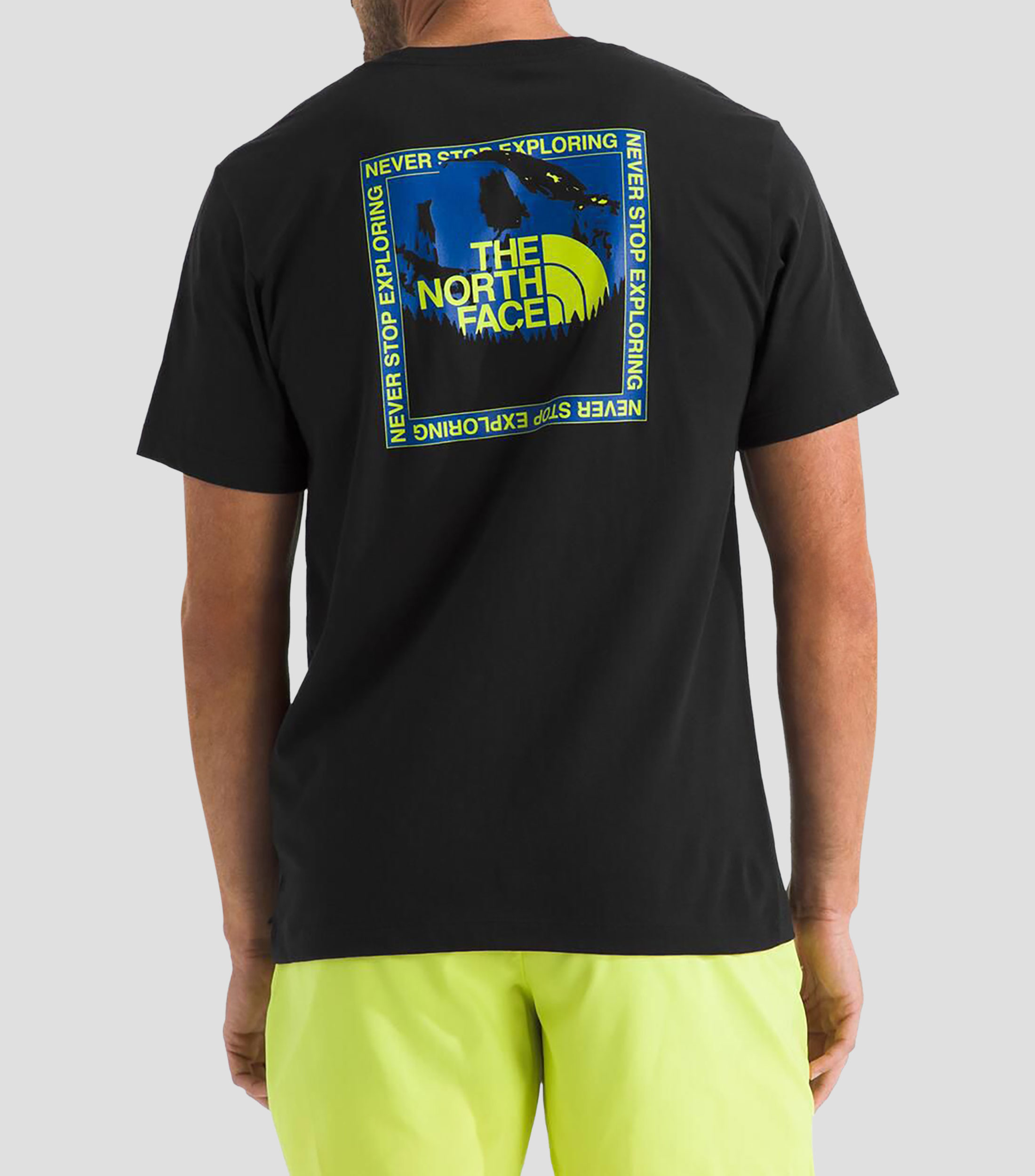 Playera de cuello redondo con manga corta estampada Stay Exploring Hombre