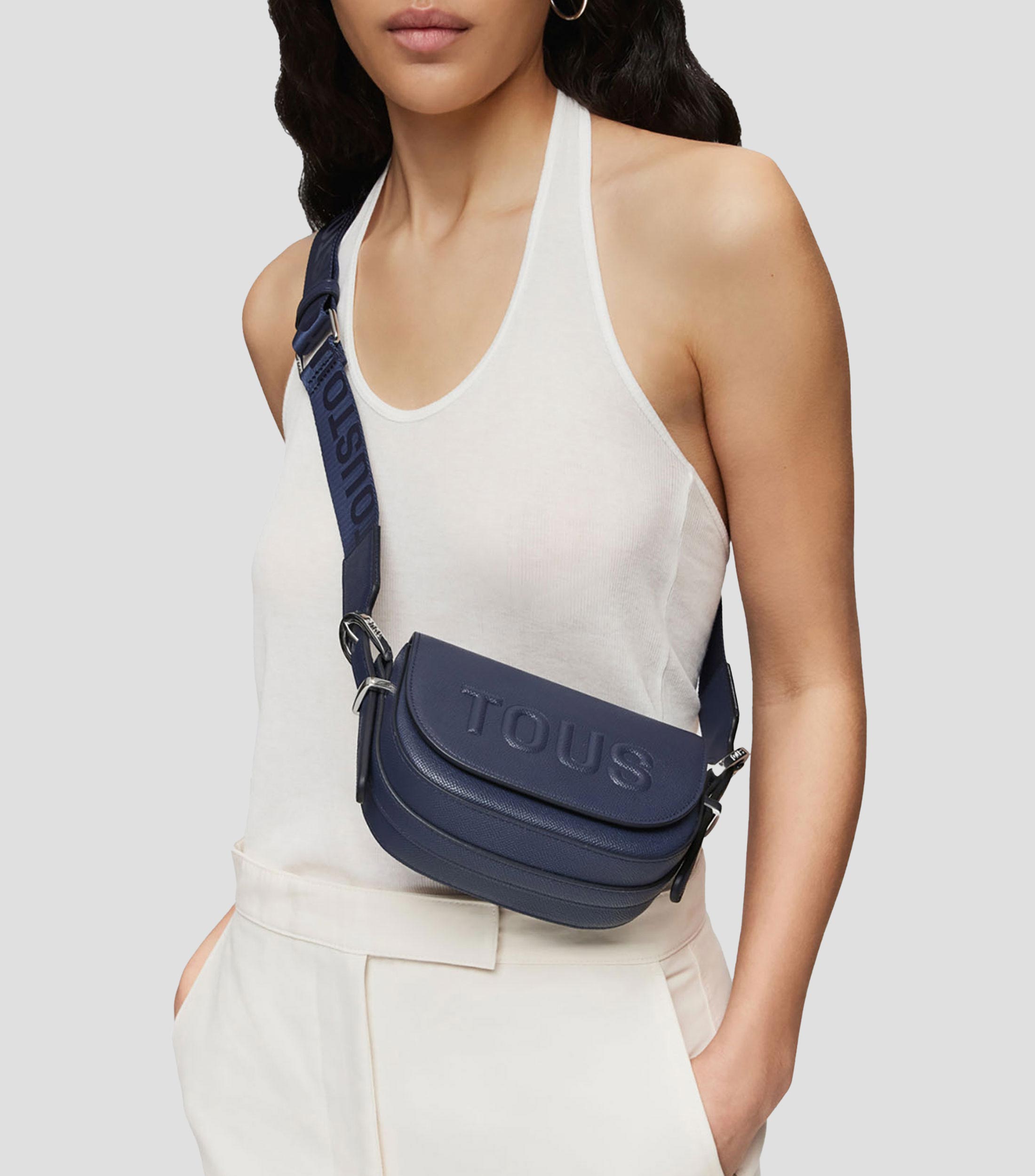 Bolso crossbody azul Brenda con logotipo Mujer