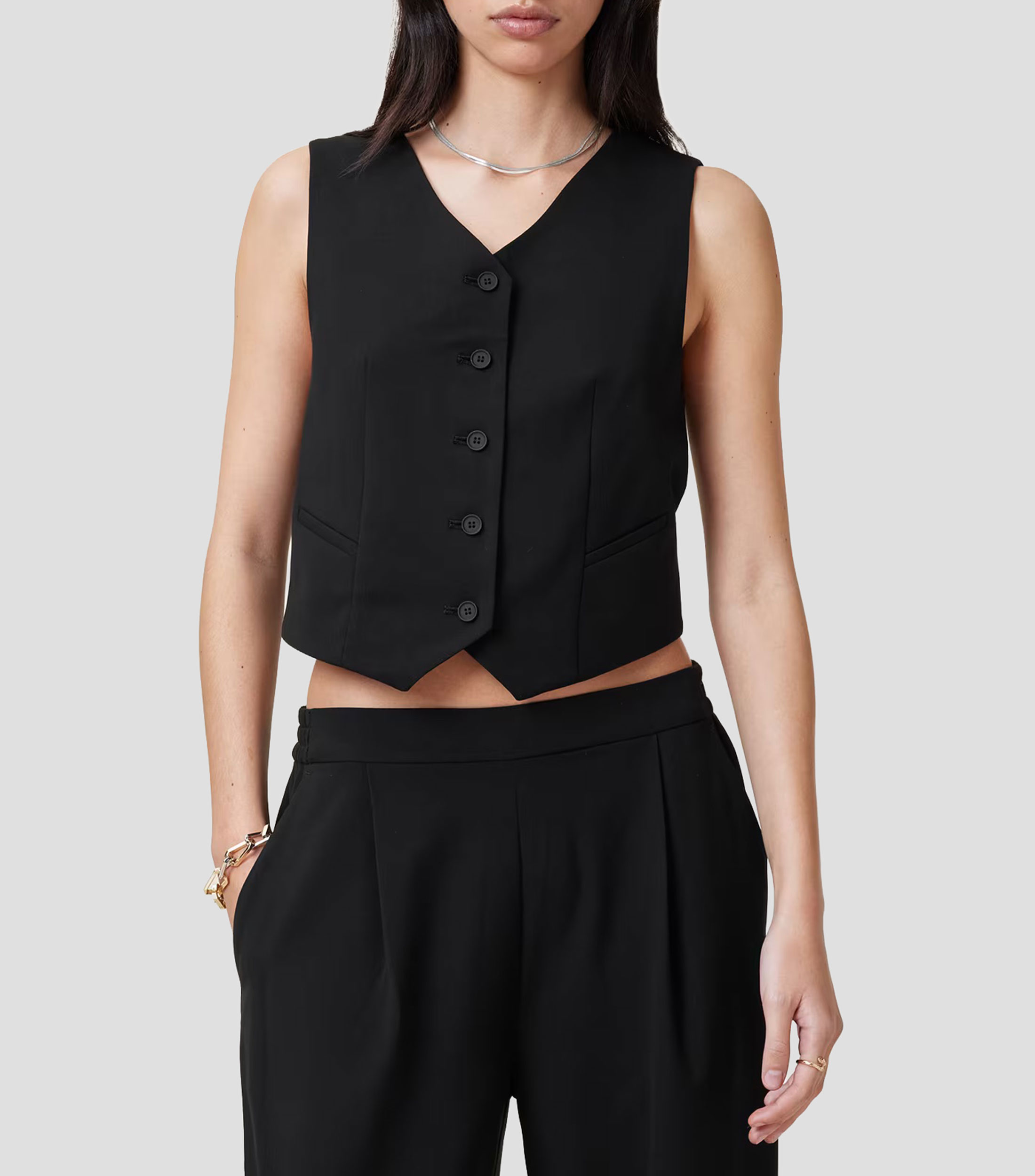 Chaleco con botones Mujer