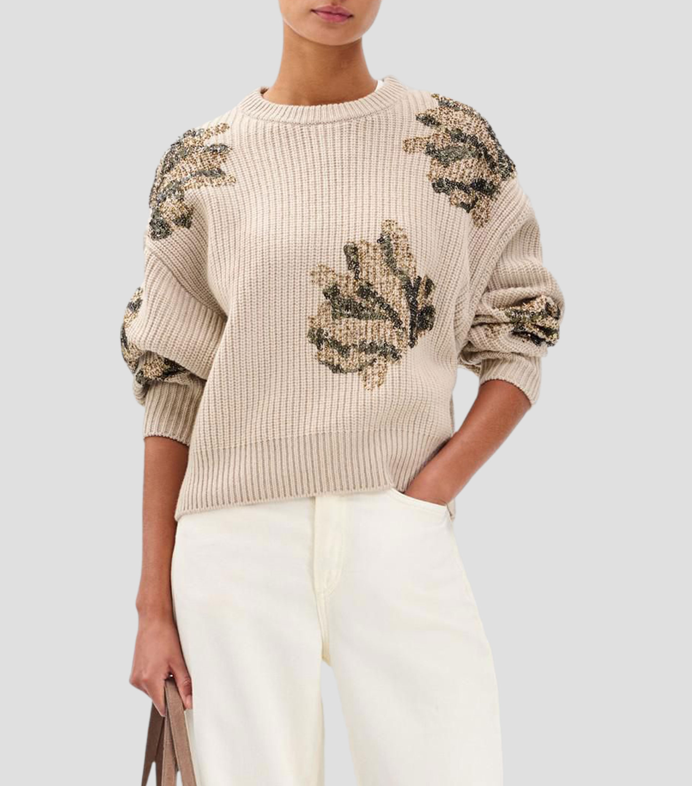 Suéter cuello redondo Mujer