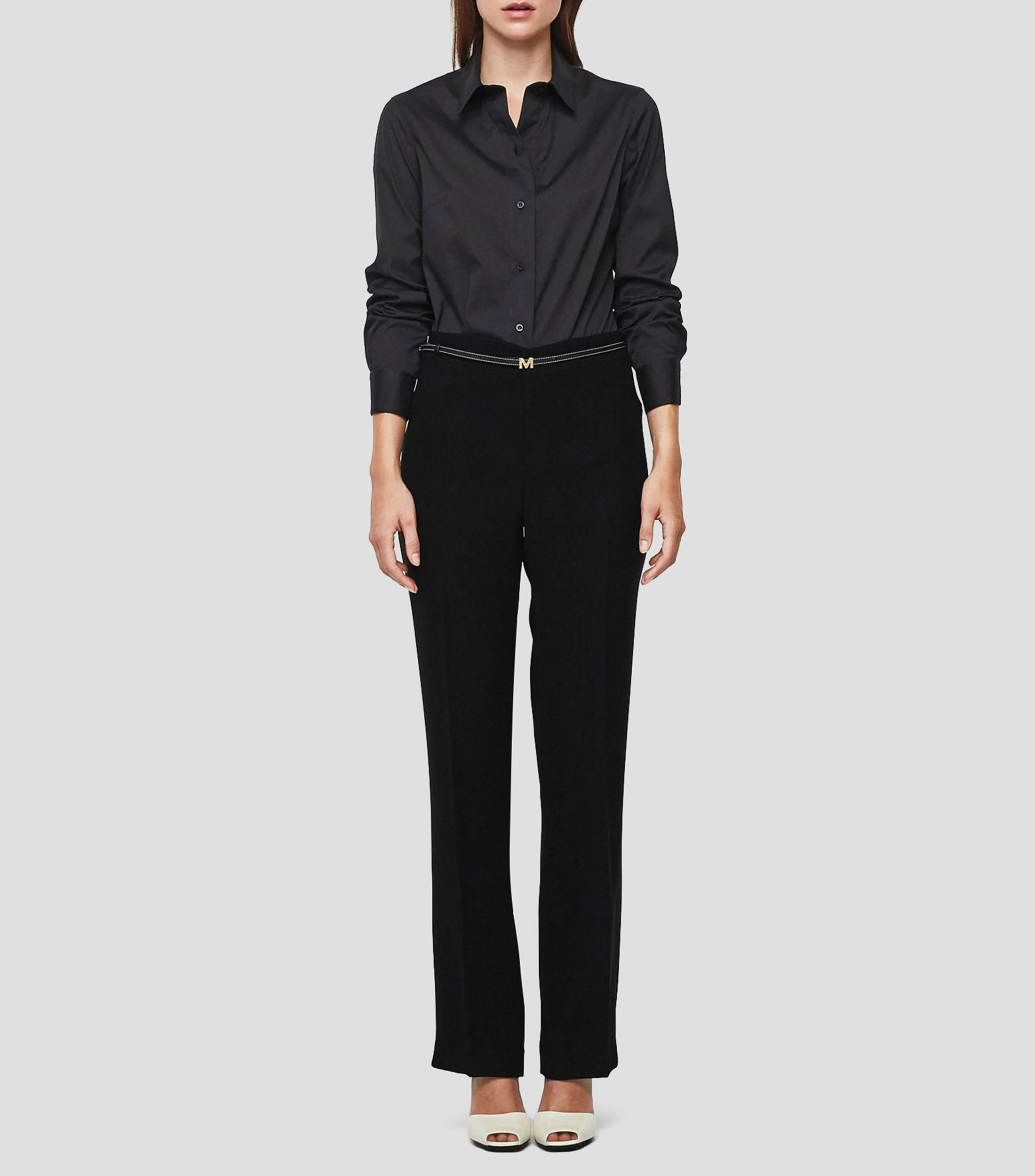 Camisa lisa manga larga Mujer