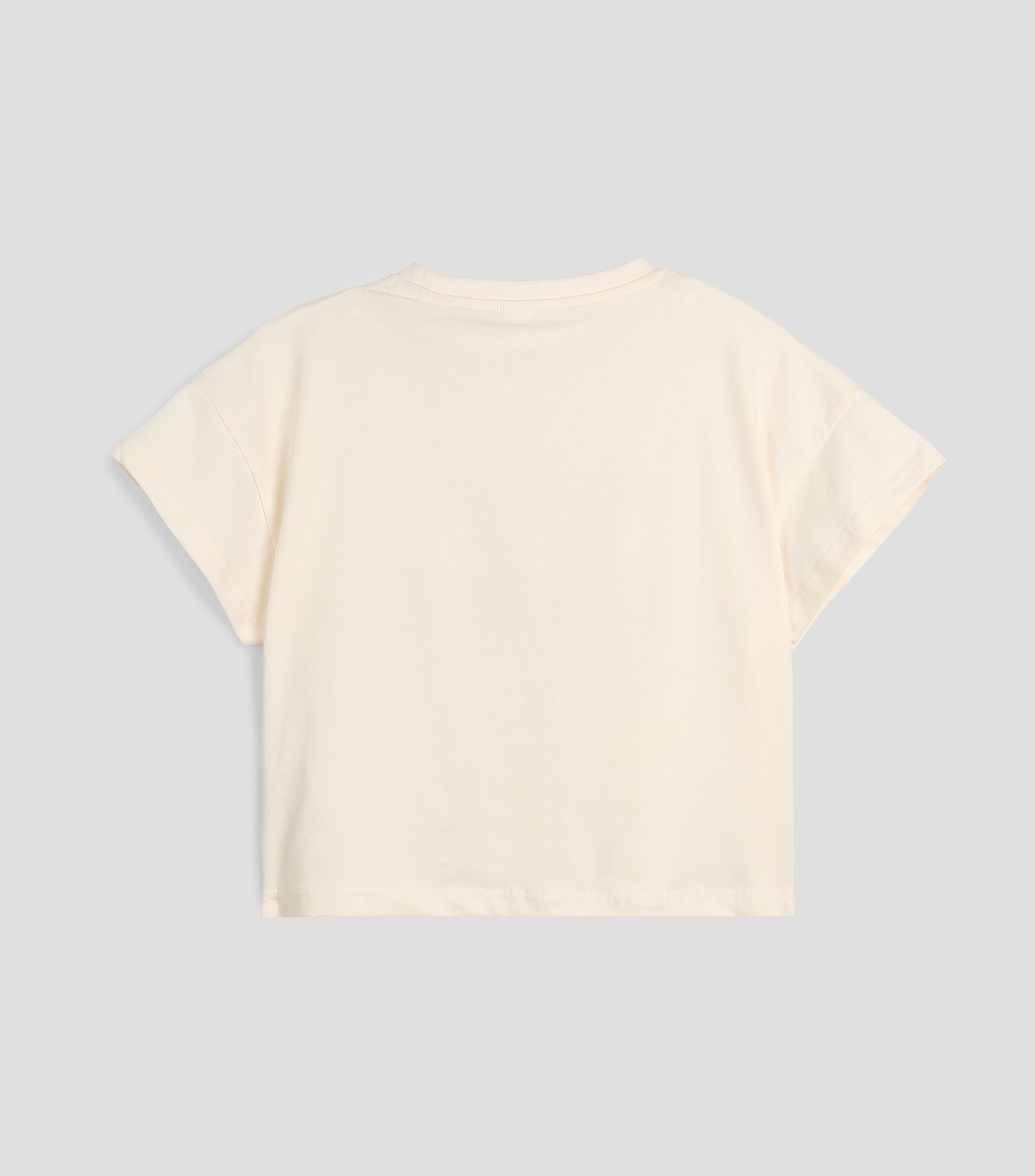 Playera cuello redondo manga corta con estampado Niña