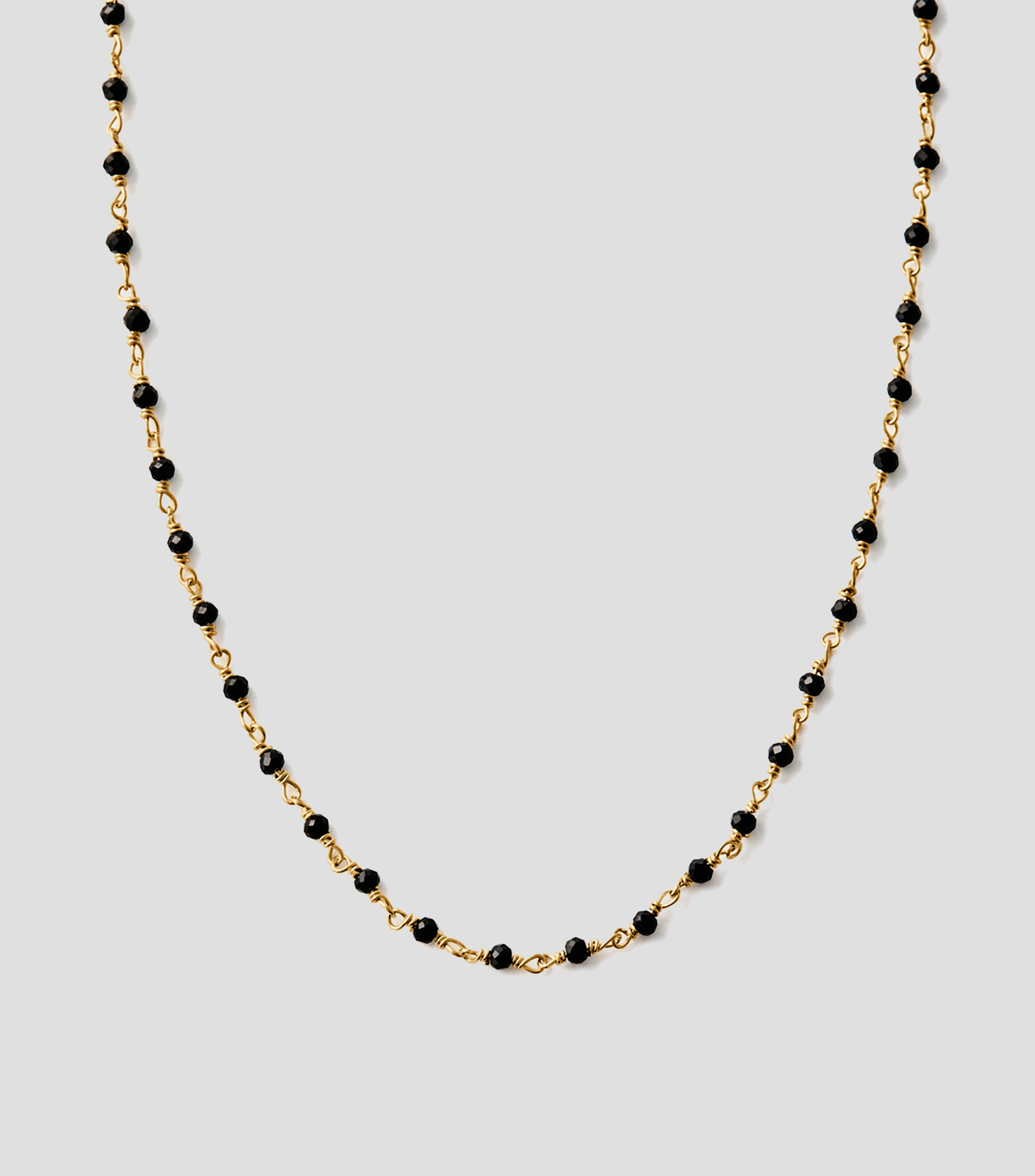 Collar en plata .925 con espinelas negras Big Daddy Mujer