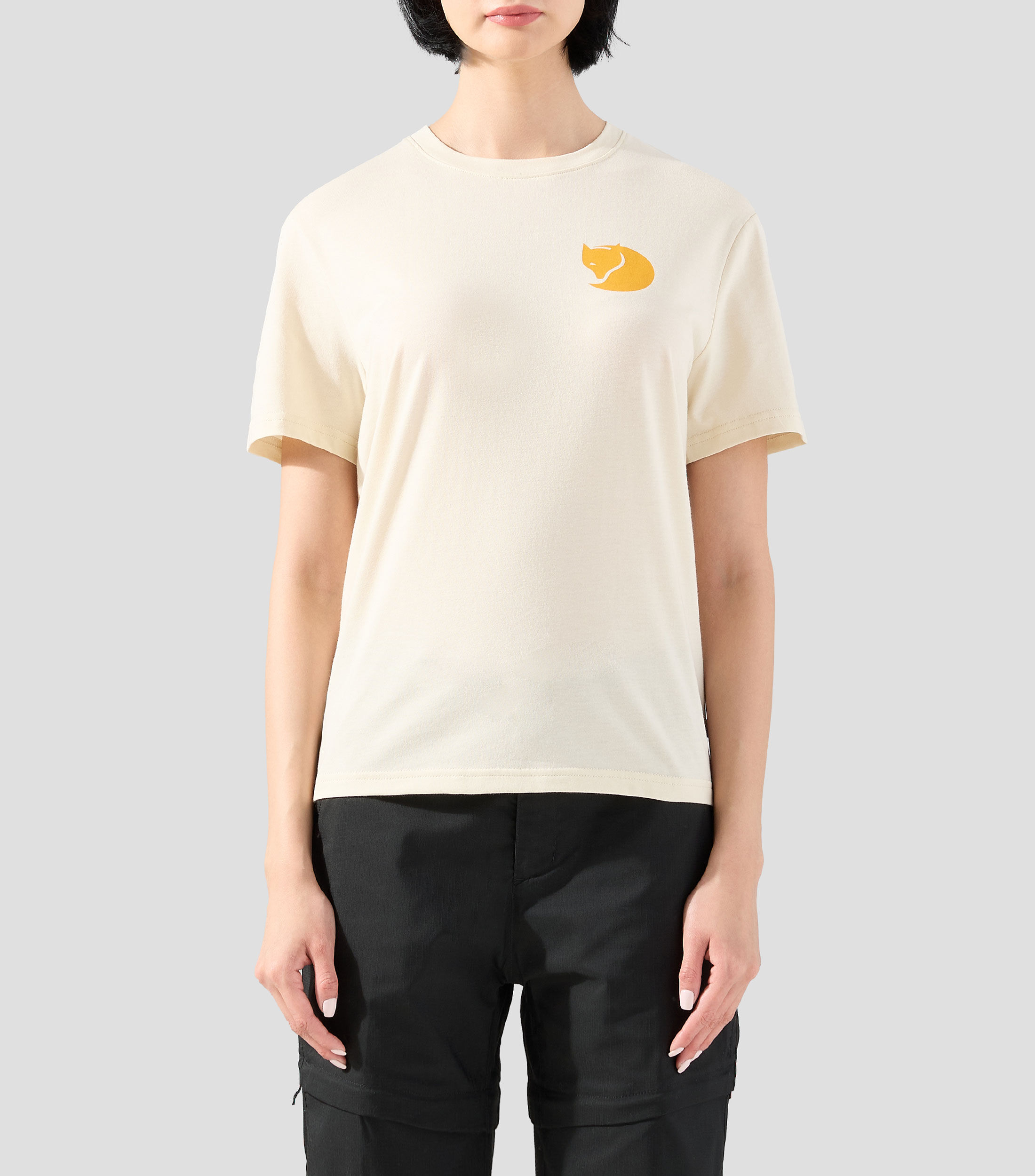 Playera cuello redondo manga corta lisa Mujer
