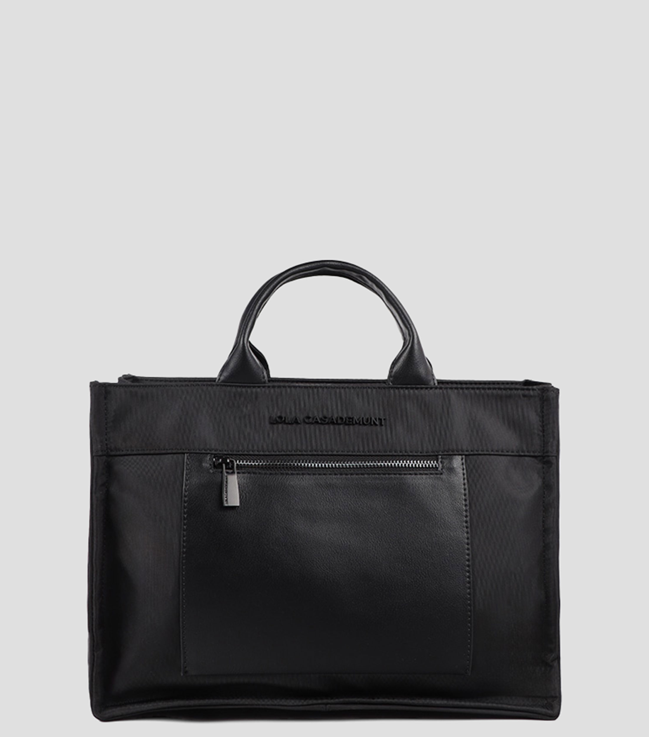 Bolsa tote negra lisa Mujer