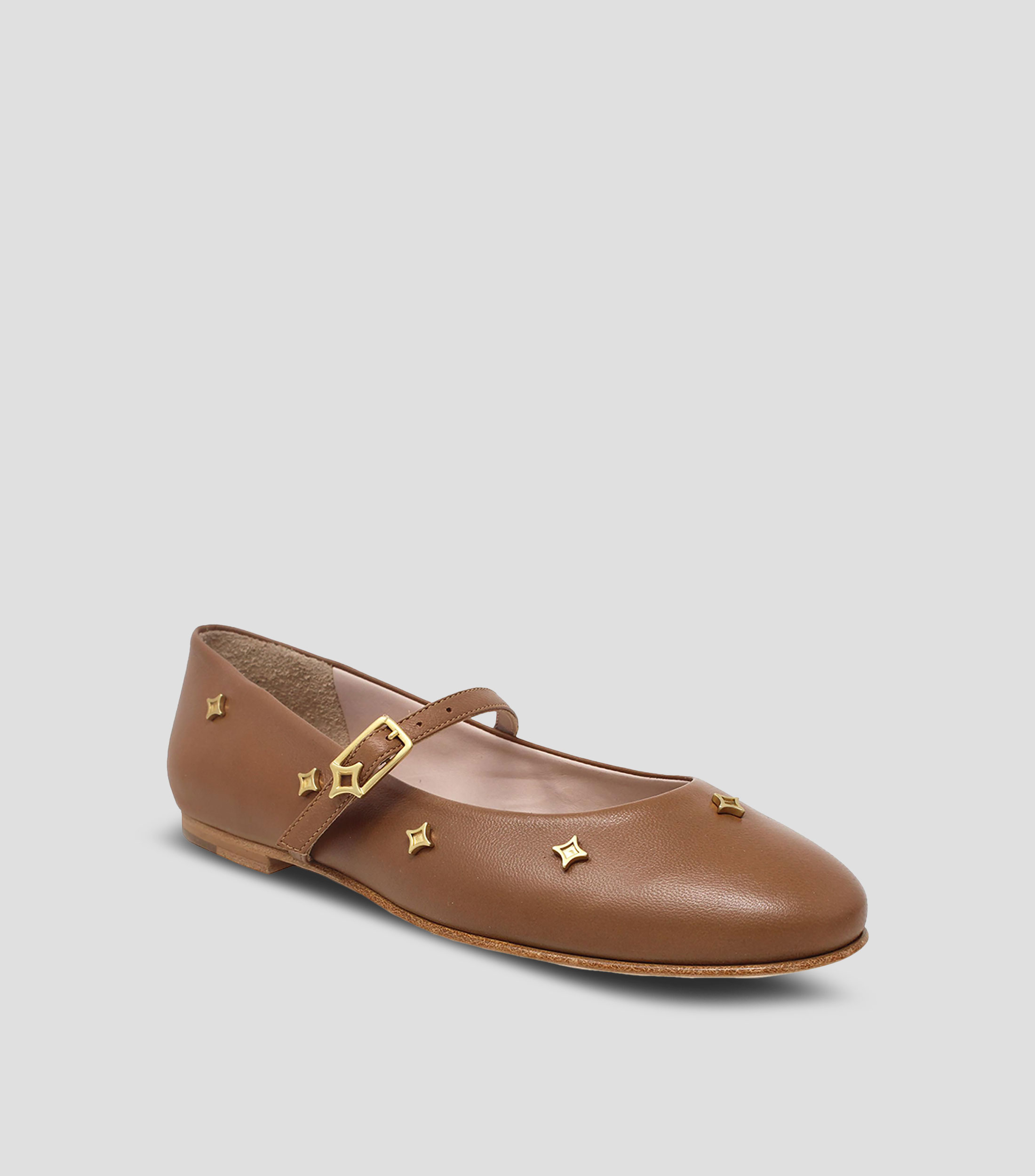 Balerinas Nerina en piel con estoperoles Mujer