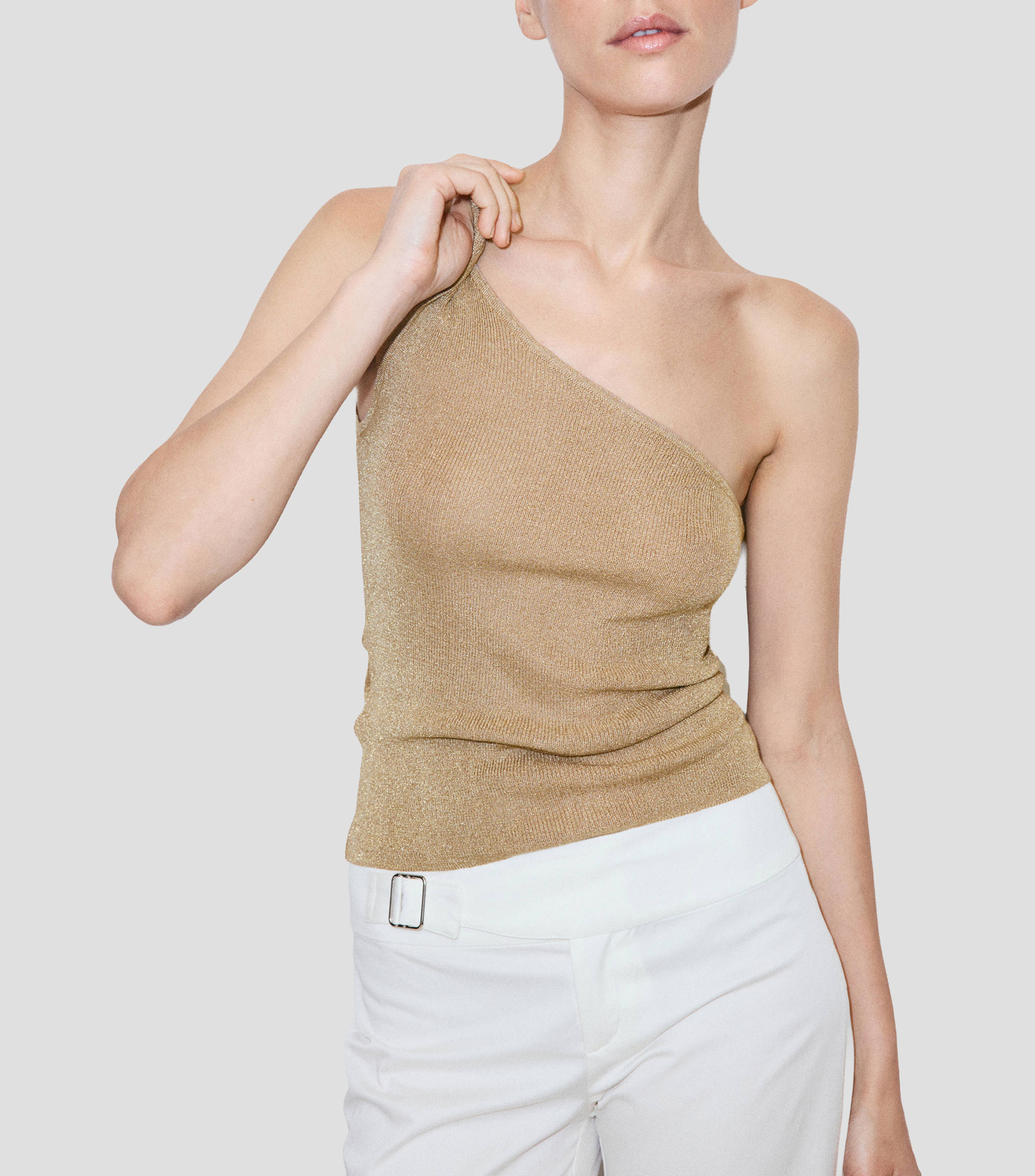 Blusa fantasía sin mangas Makay Mujer