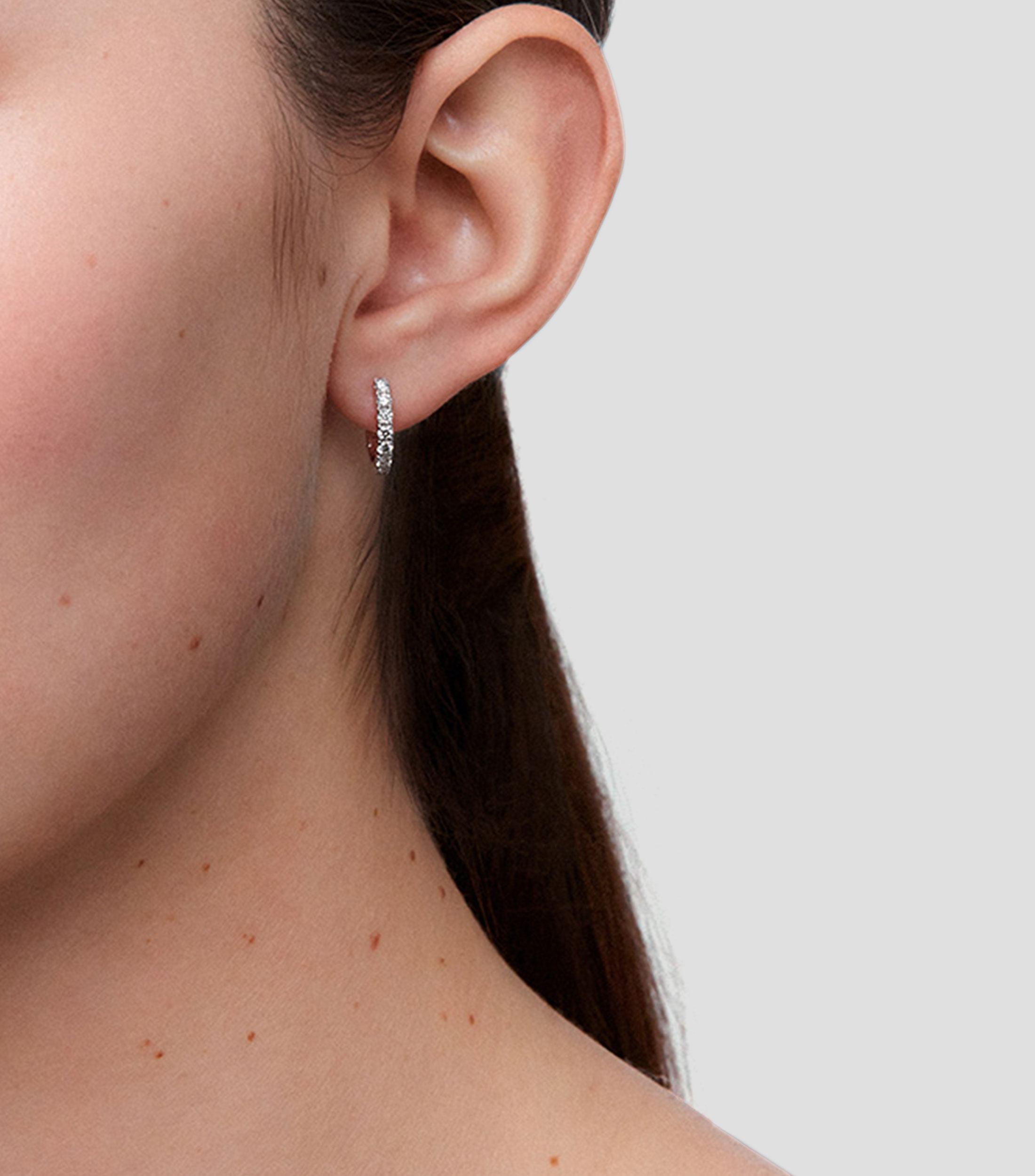Pendientes en Oro 18 kilates con Diamantes Mujer