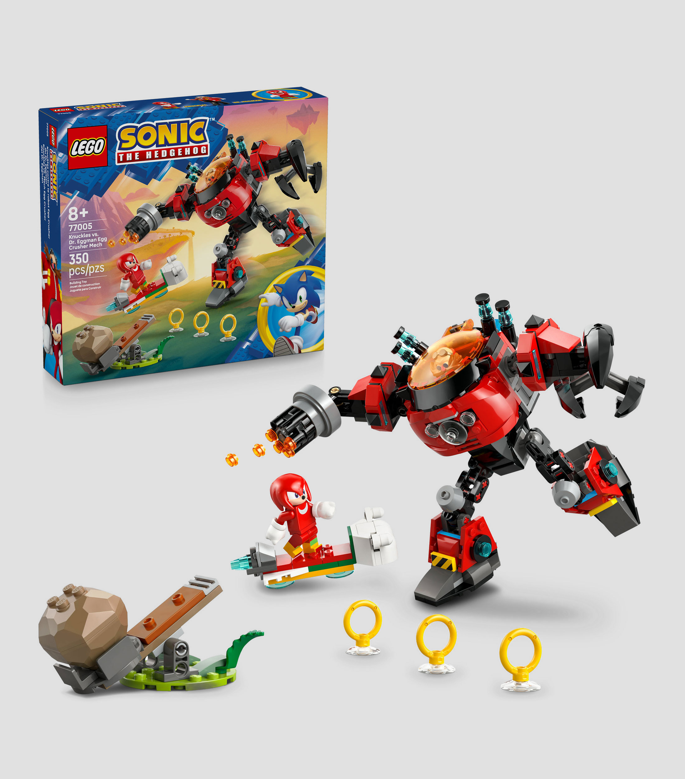 Lego Sonic the Hedgehog Knuckles vs. Mech Egg Crusher del Dr. Eggman 77005