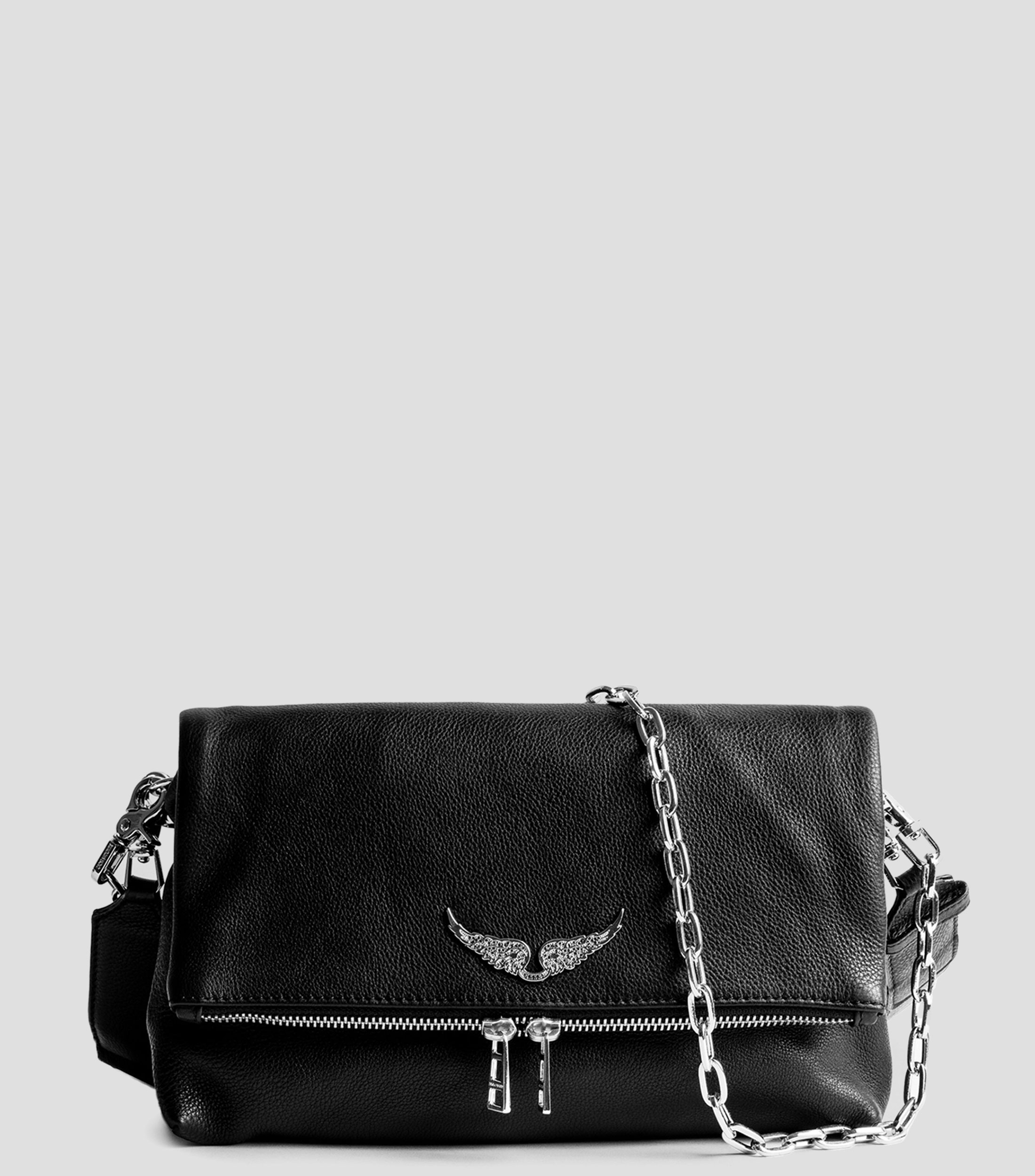 Bolsa Crossbody en piel Rock Nano Swing granulada Mujer