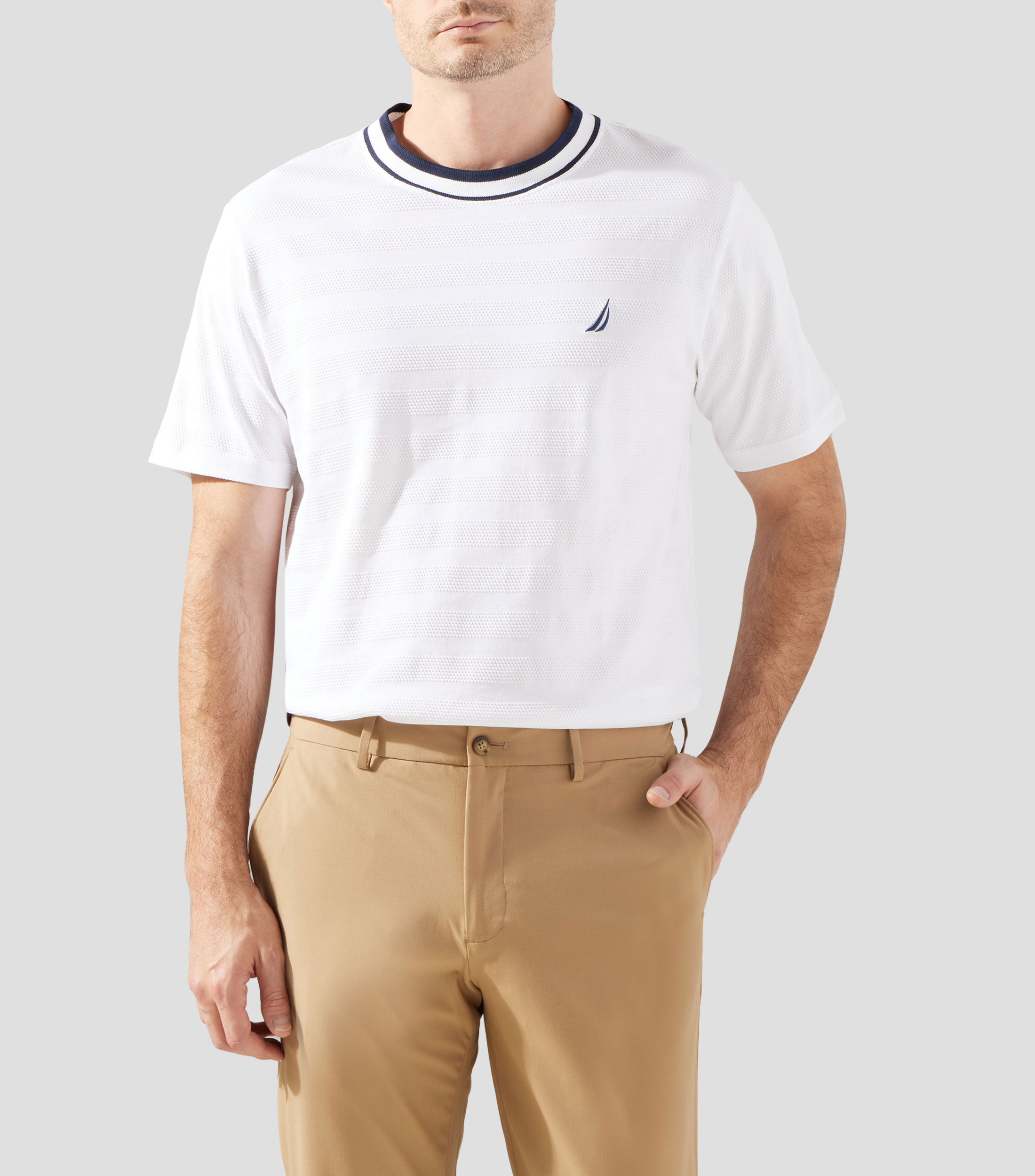Playera cuello redondo manga corta lisa Hombre
