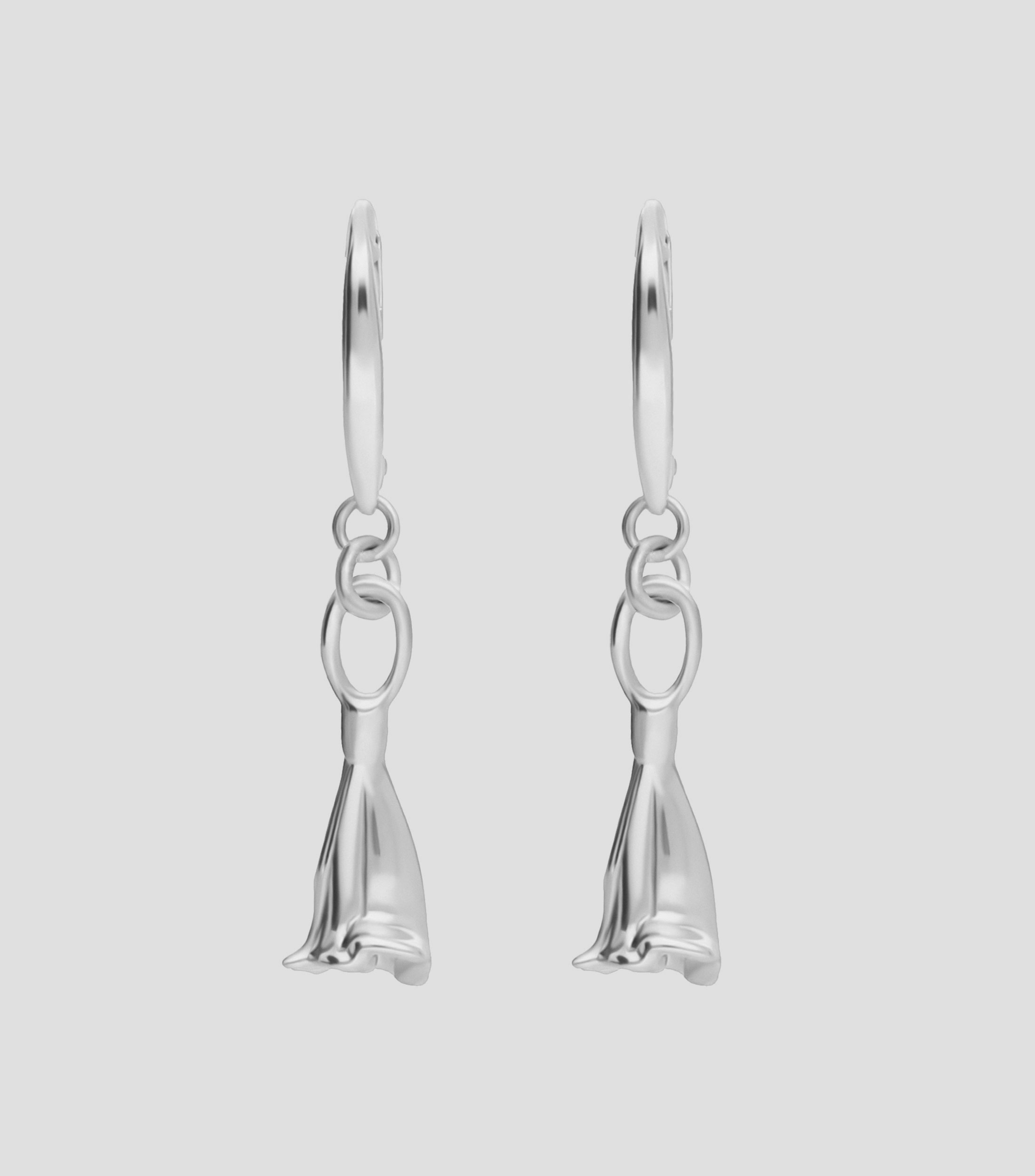 Aretes en plata .925 Flor de Jacaranda Mujer
