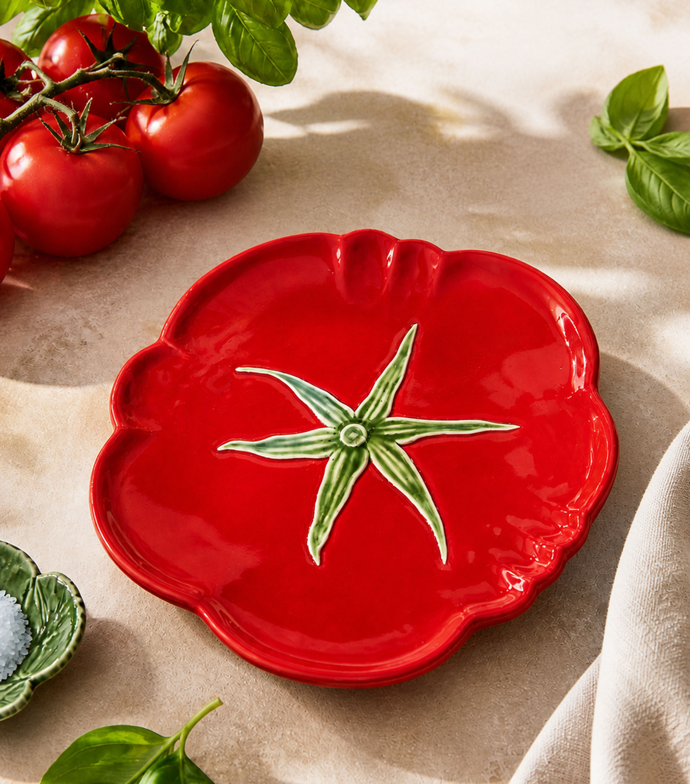 Plato para pizza Tomate en porcelana