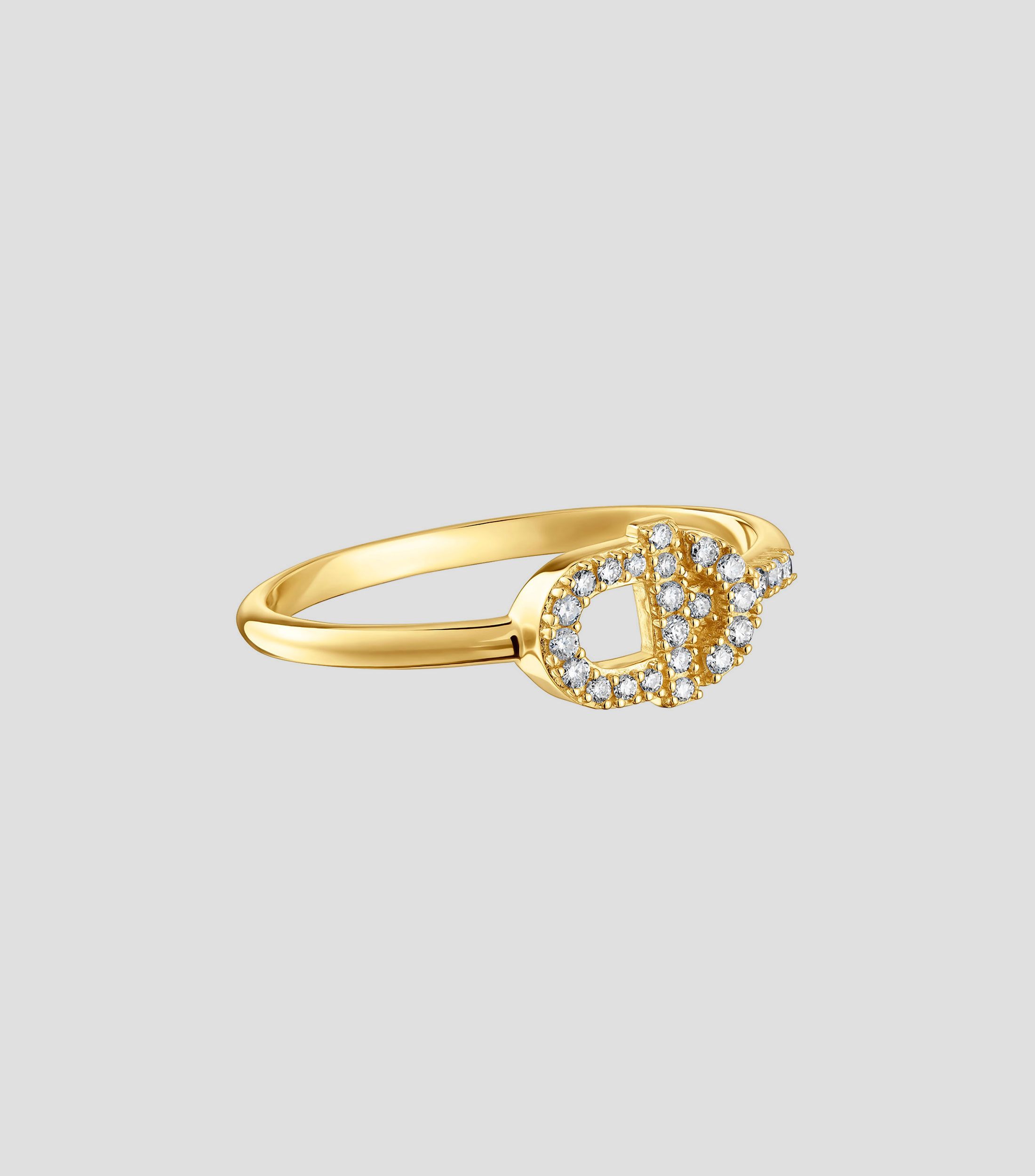 Anillo en oro amarillo de 18 kilates con diamantes Manifesto Mujer